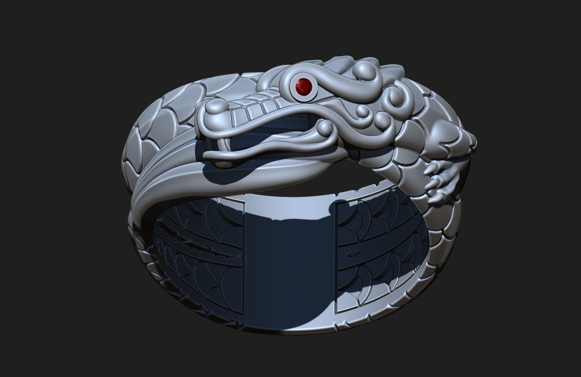THE DRAGON RING Printable Model 3D print model_12