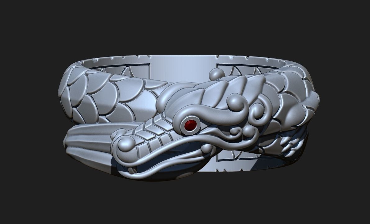 THE DRAGON RING Printable Model 3D print model_7