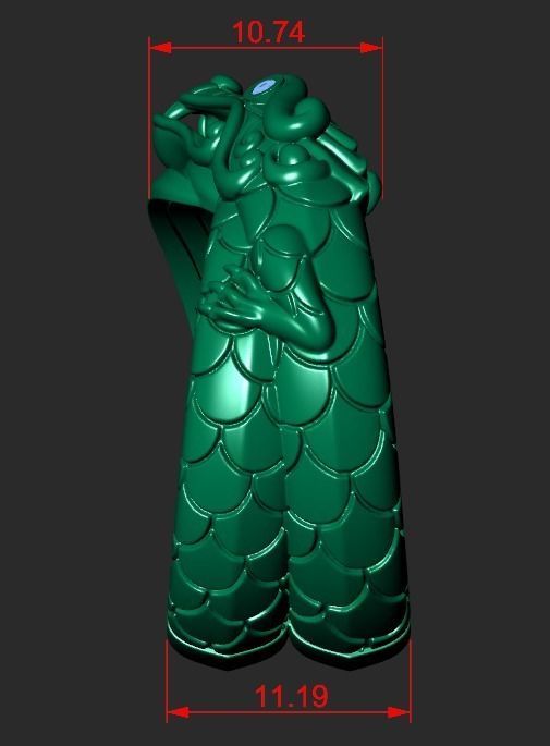 THE DRAGON RING Printable Model 3D print model_4