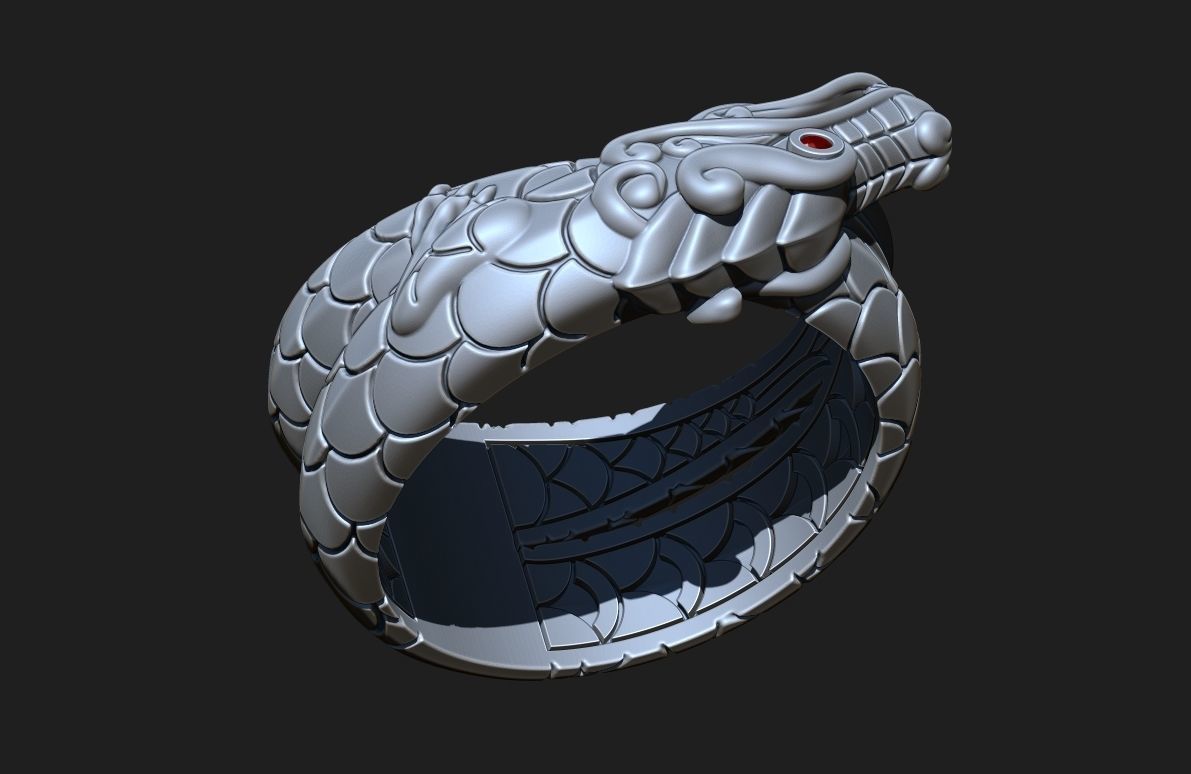 THE DRAGON RING Printable Model 3D print model_9