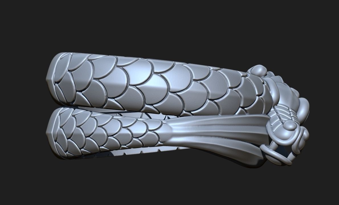 THE DRAGON RING Printable Model 3D print model_6