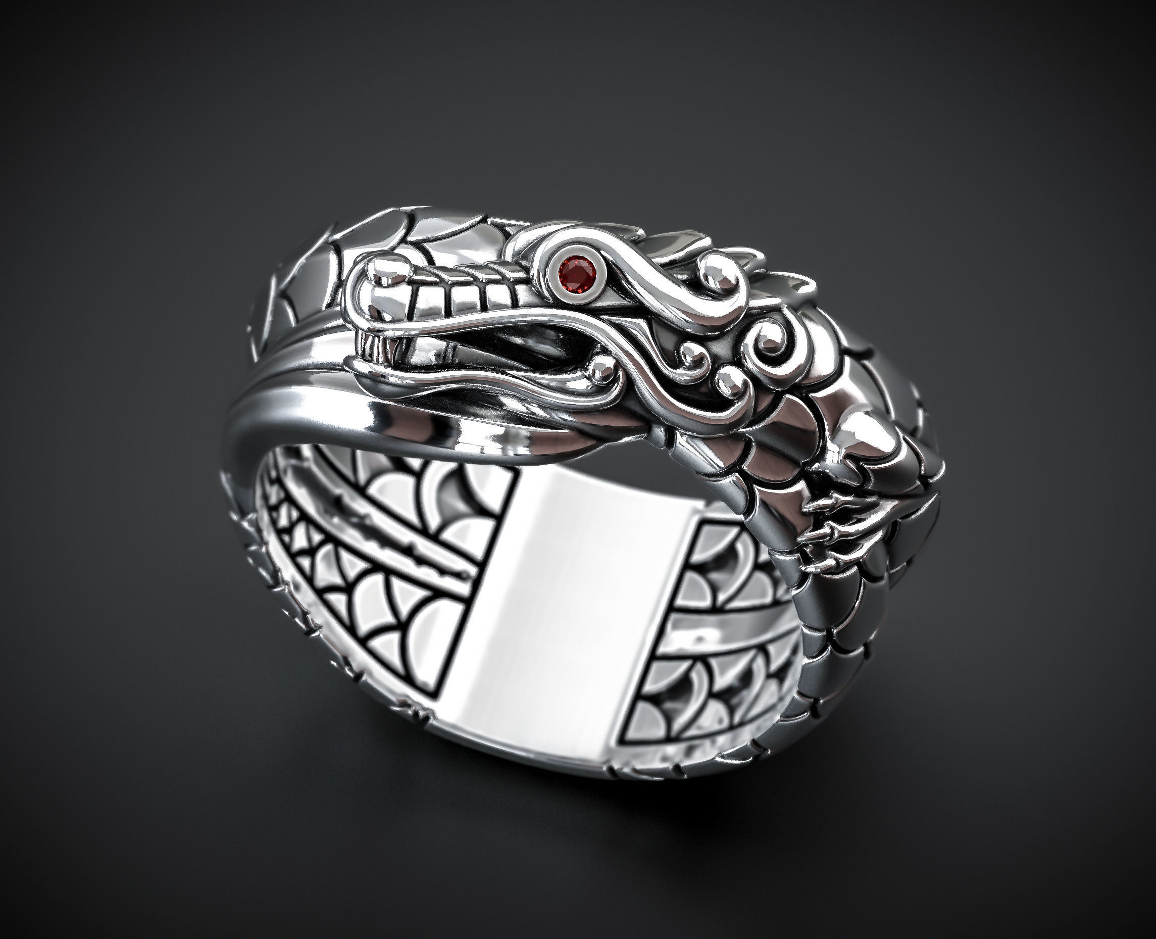 THE DRAGON RING Printable Model 3D print model_1