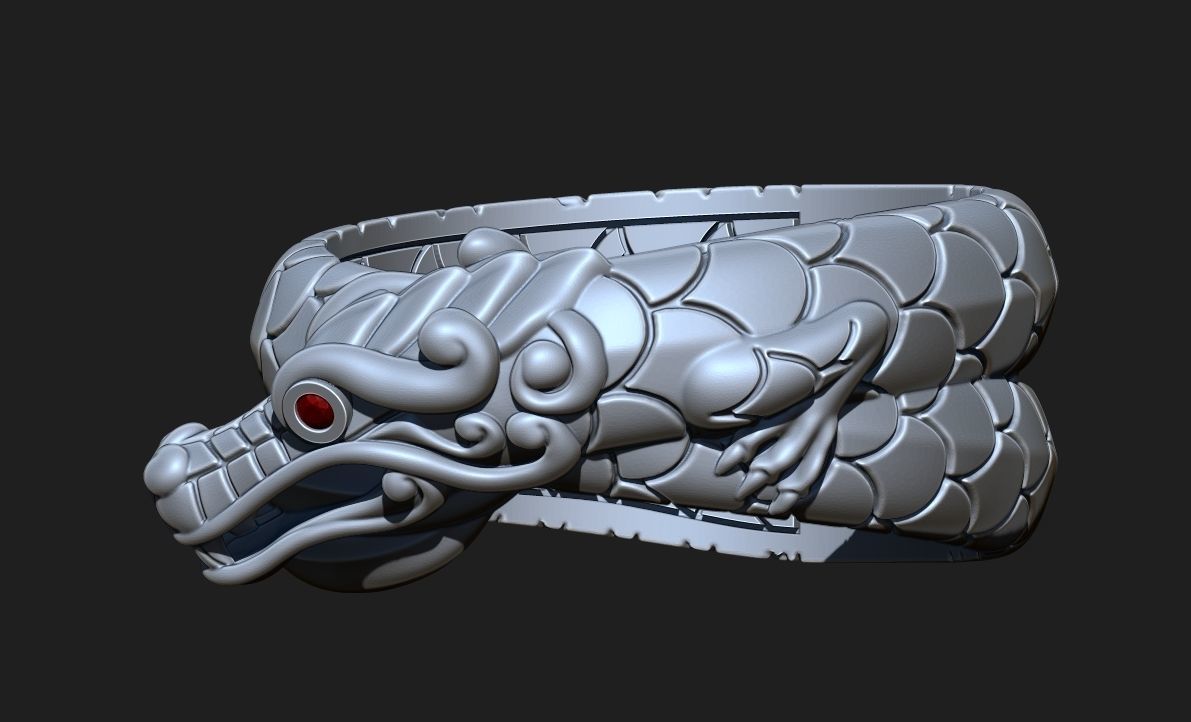 THE DRAGON RING Printable Model 3D print model_13