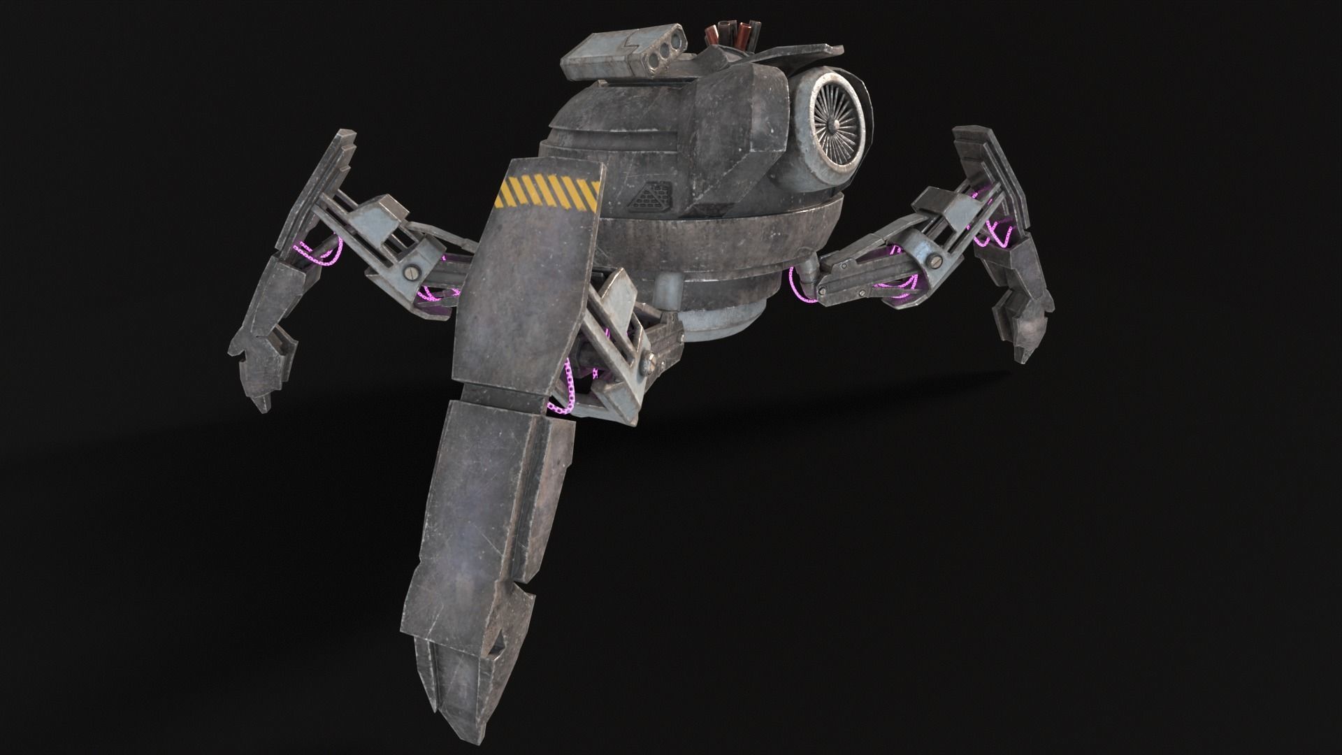 Quadrupedal Drone Low-poly 3D model_18