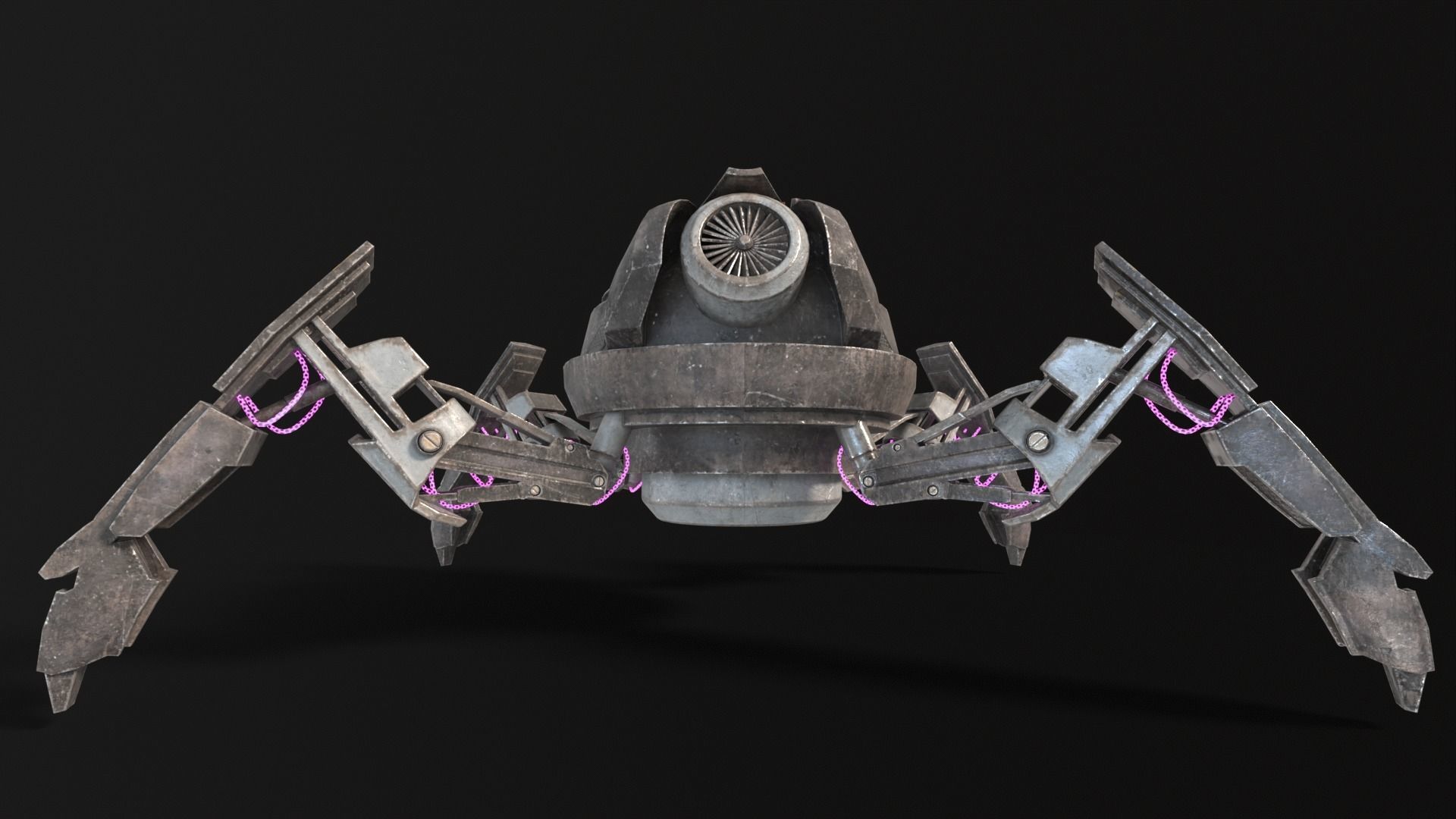 Quadrupedal Drone Low-poly 3D model_14