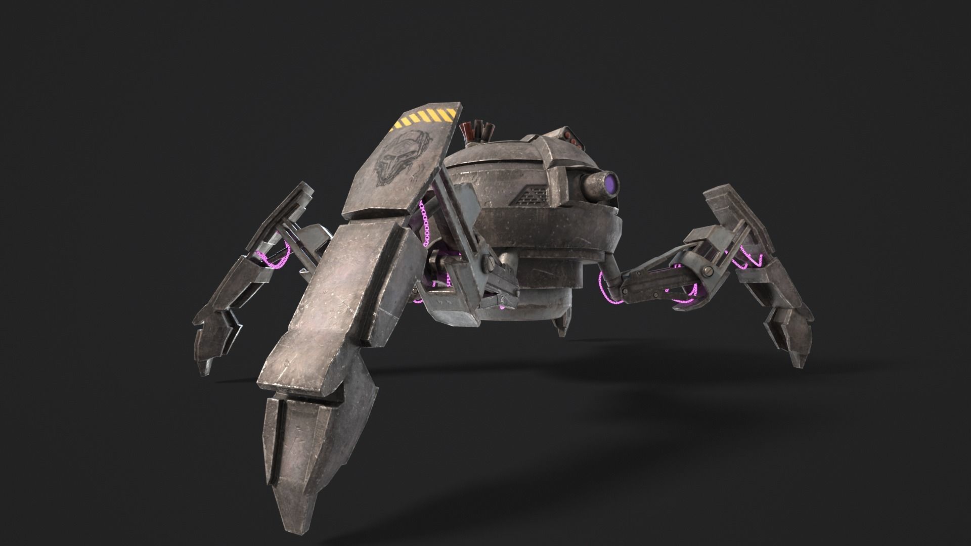 Quadrupedal Drone Low-poly 3D model_4