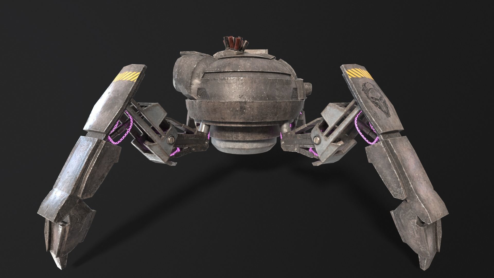 Quadrupedal Drone Low-poly 3D model_8