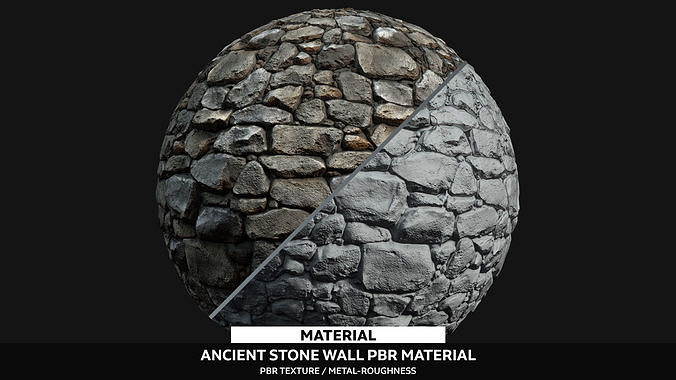 Ancient Stone Wall Material - PBR Texture