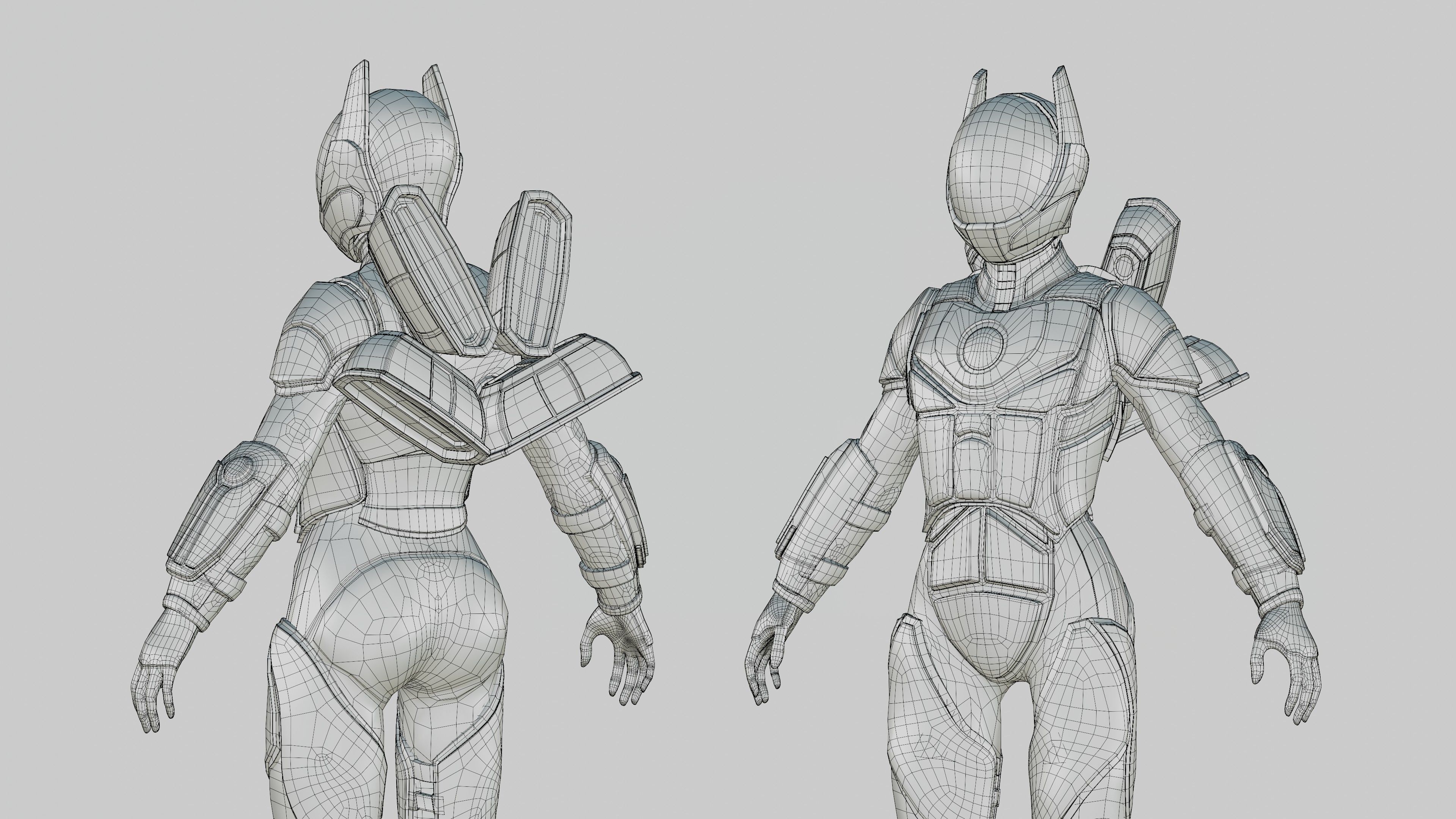 fly fighter Low-poly 3D model_11