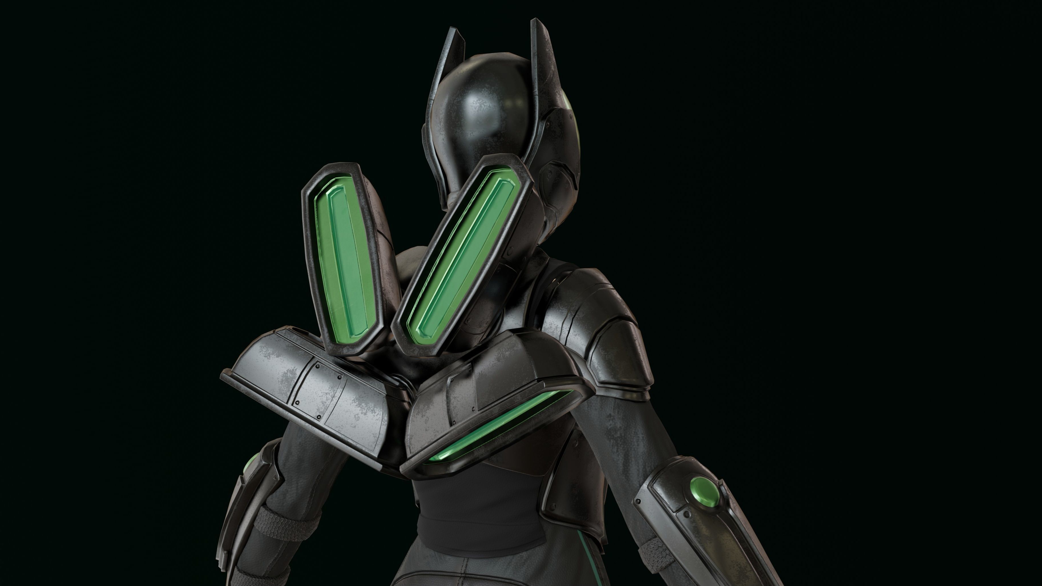 fly fighter Low-poly 3D model_5