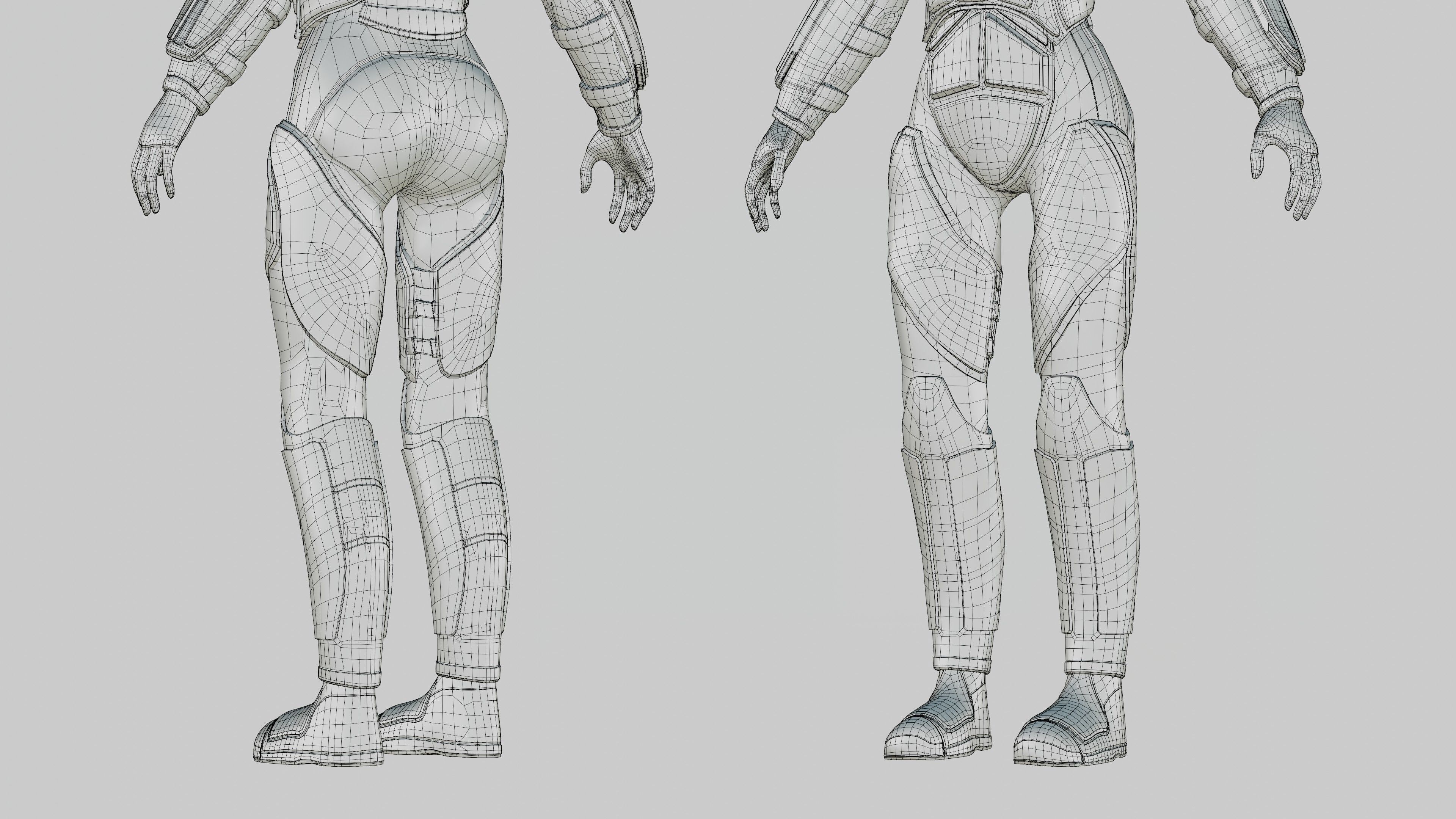 fly fighter Low-poly 3D model_12