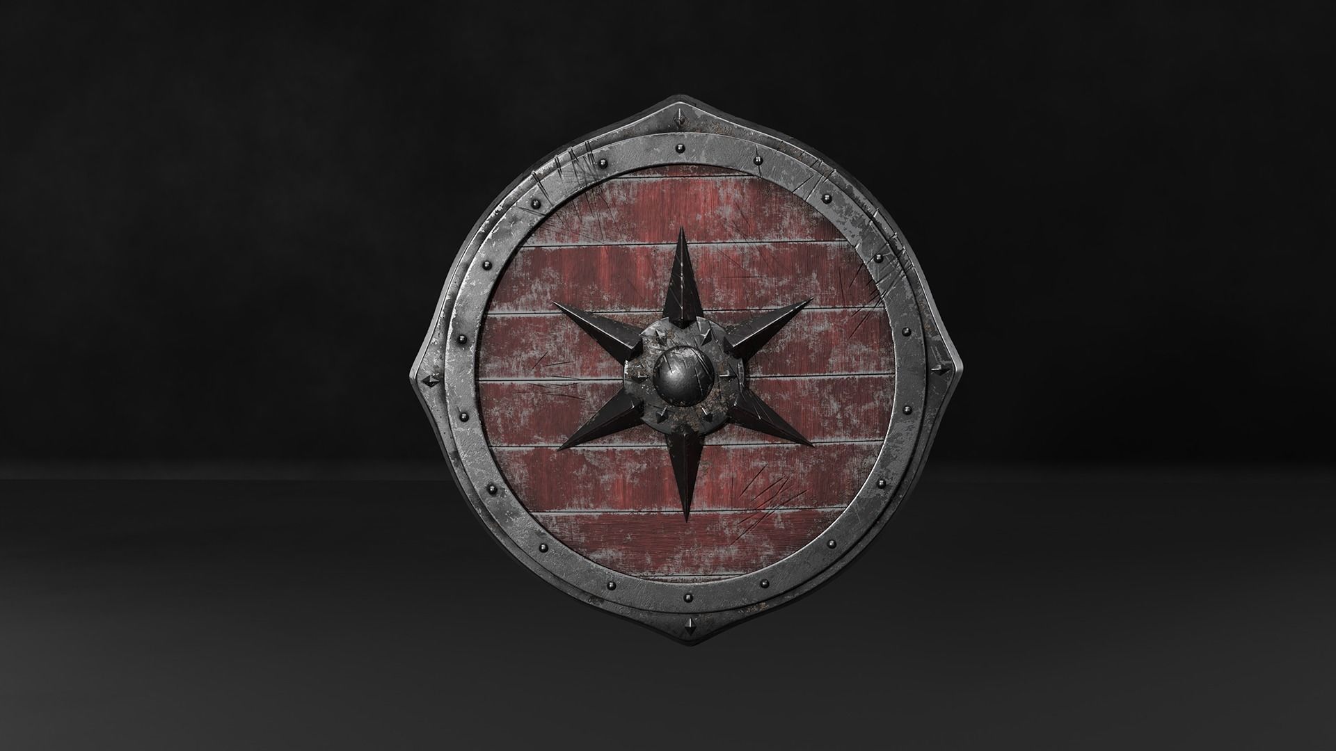 Viking Shield 3D model_3