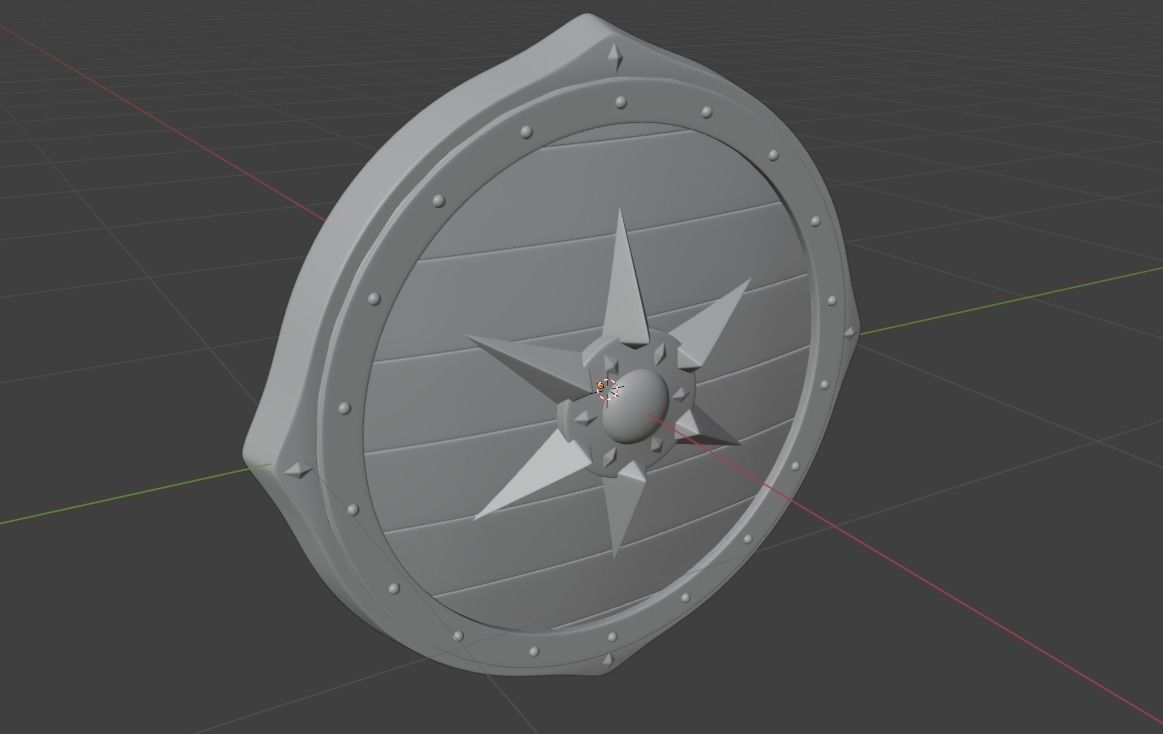 Viking Shield 3D model_4