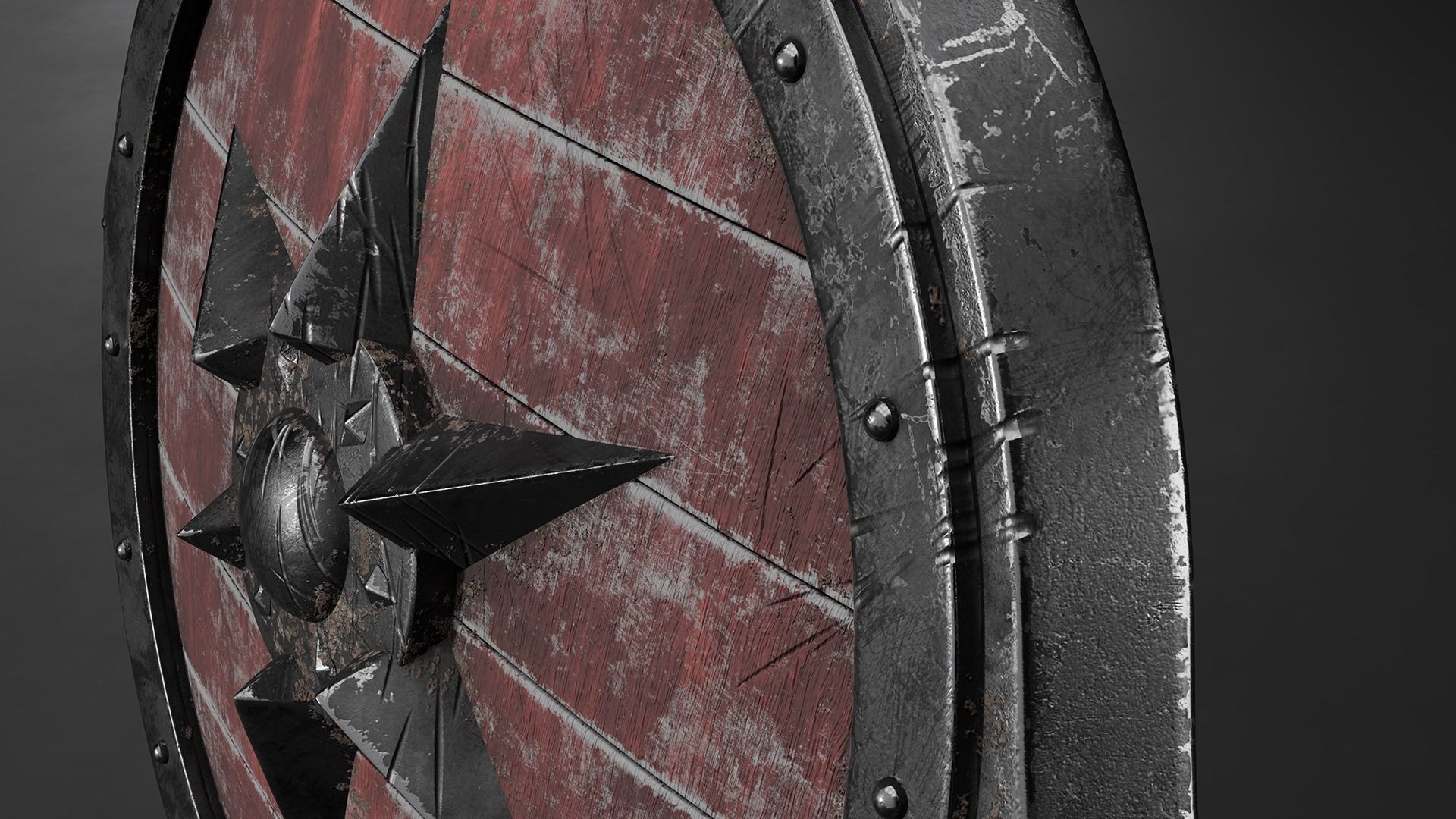 Viking Shield 3D model_2