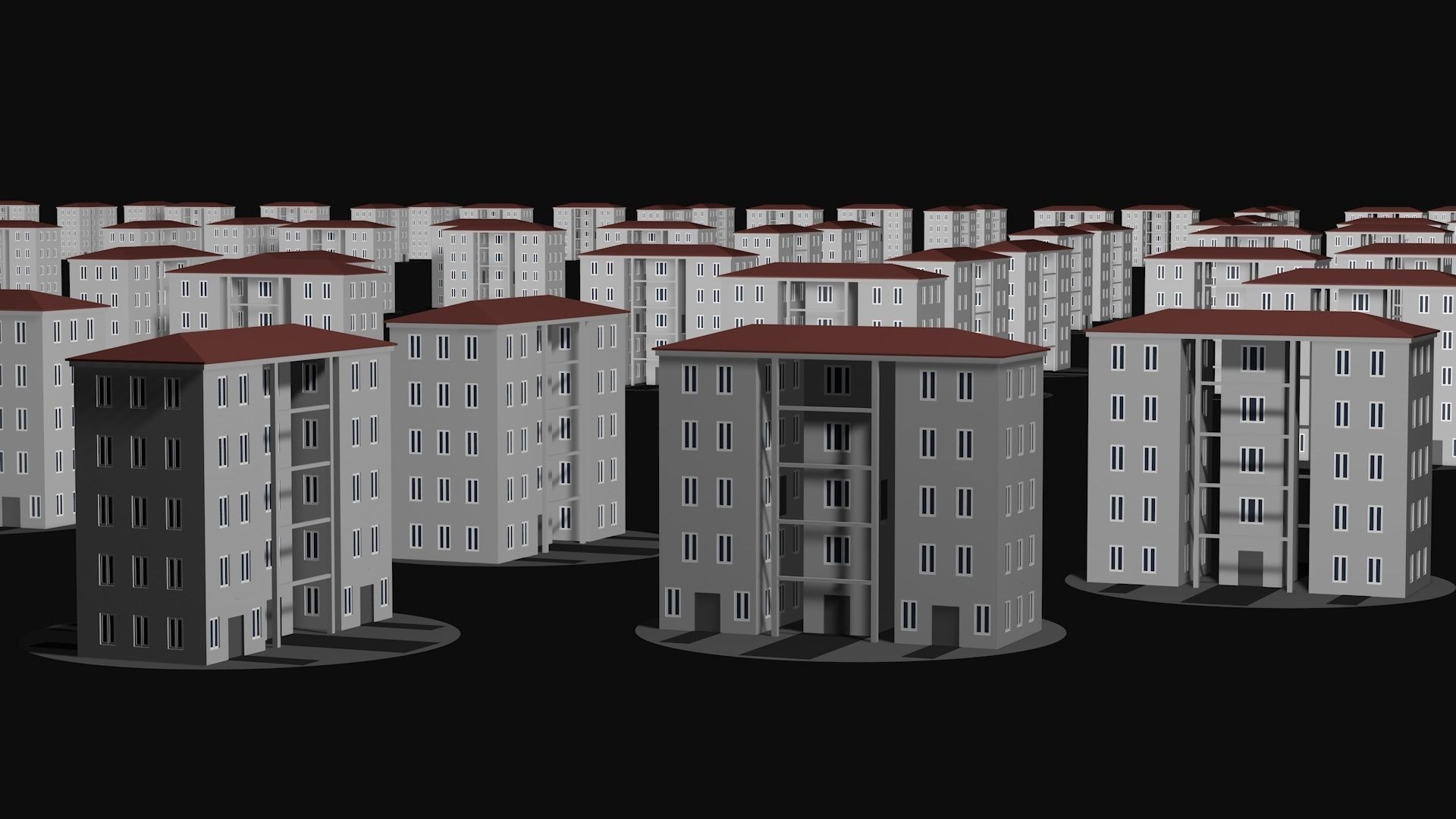 Residential urban building v1 Low-poly 3D model_5