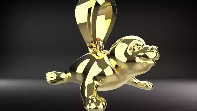 Happy Seal 3D Pendant Charm Bracelet Necklace Jewelry