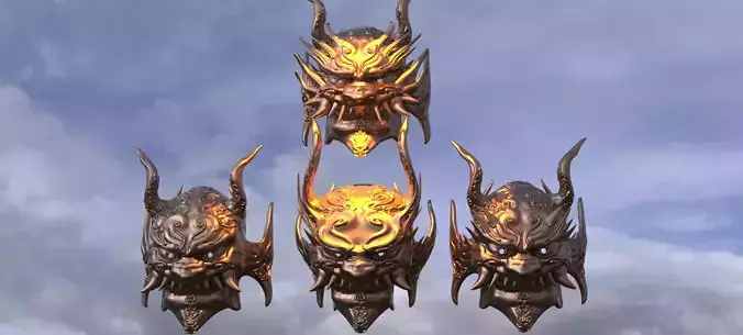 Dragon Ronin samurai mask collection