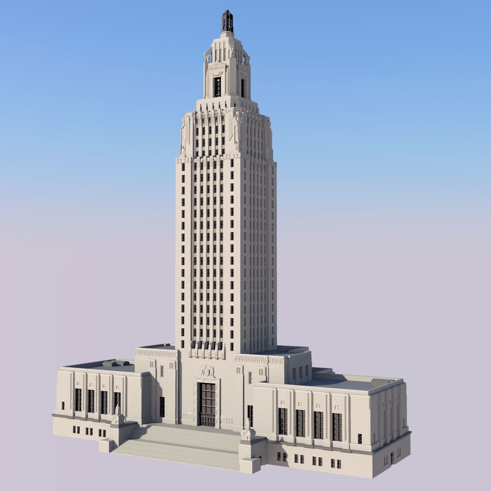 Louisiana State Capitol 3D print model_1