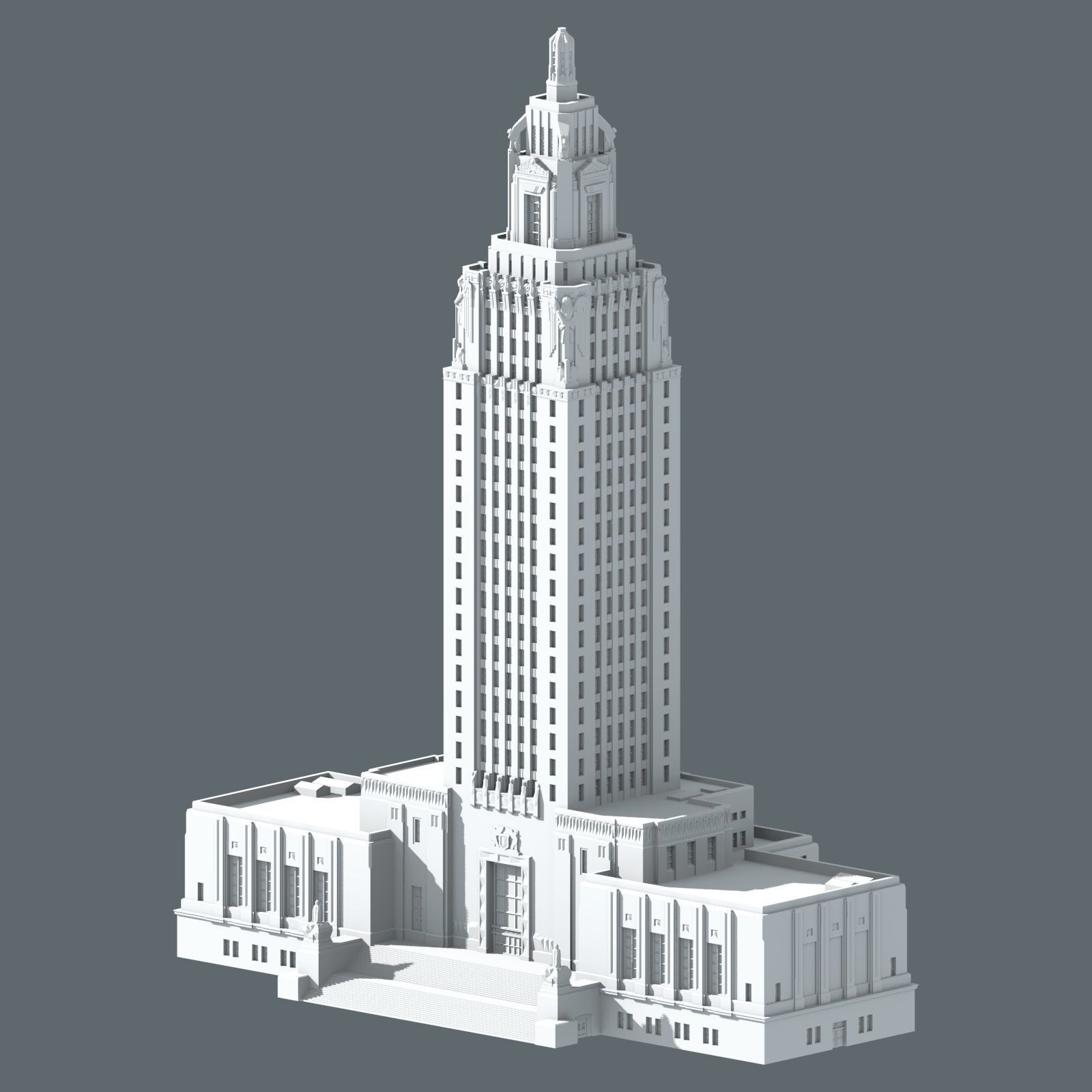 Louisiana State Capitol 3D print model_5
