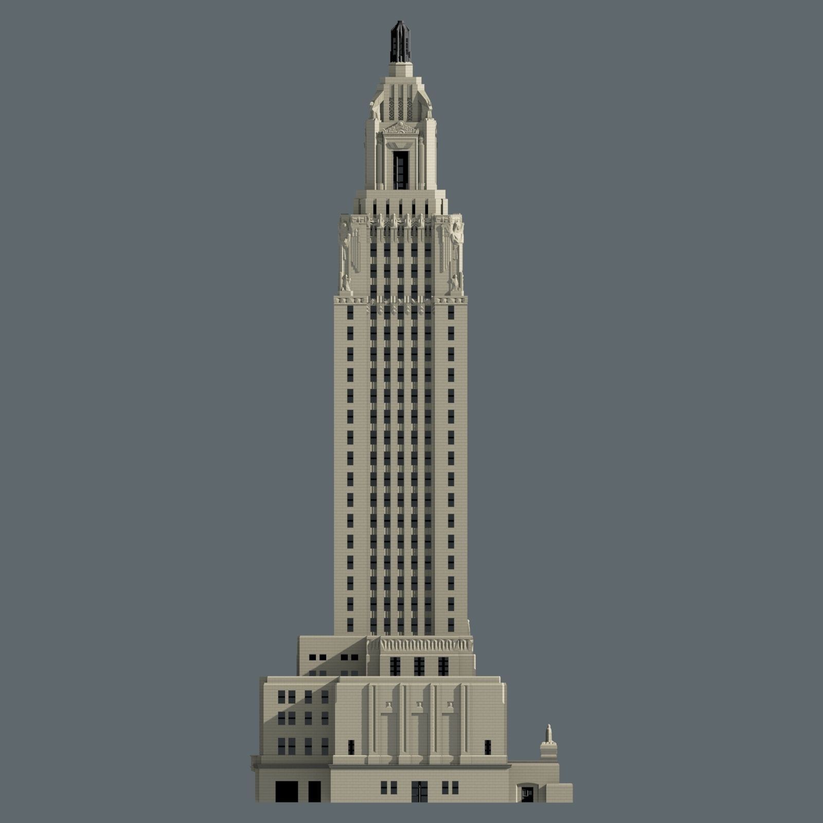 Louisiana State Capitol 3D print model_4