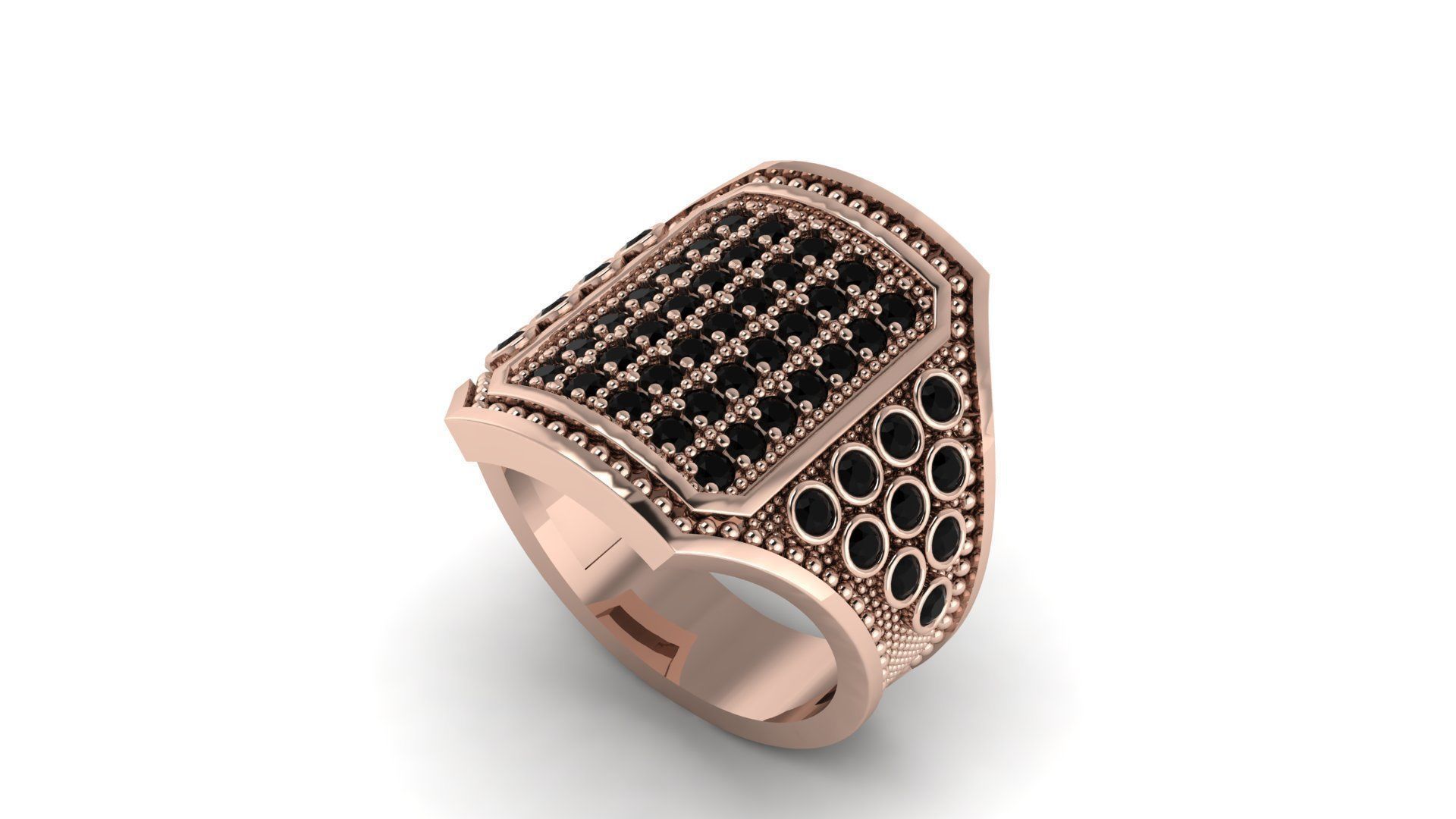  Cluster ring for men 3D print model_2