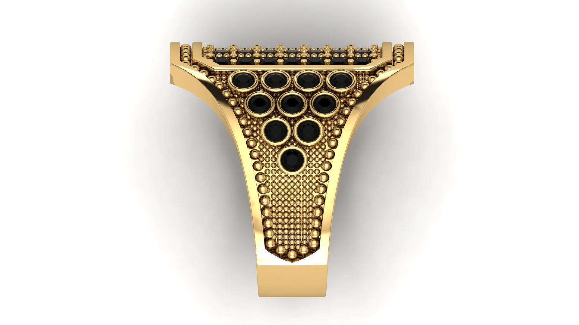  Cluster ring for men 3D print model_9