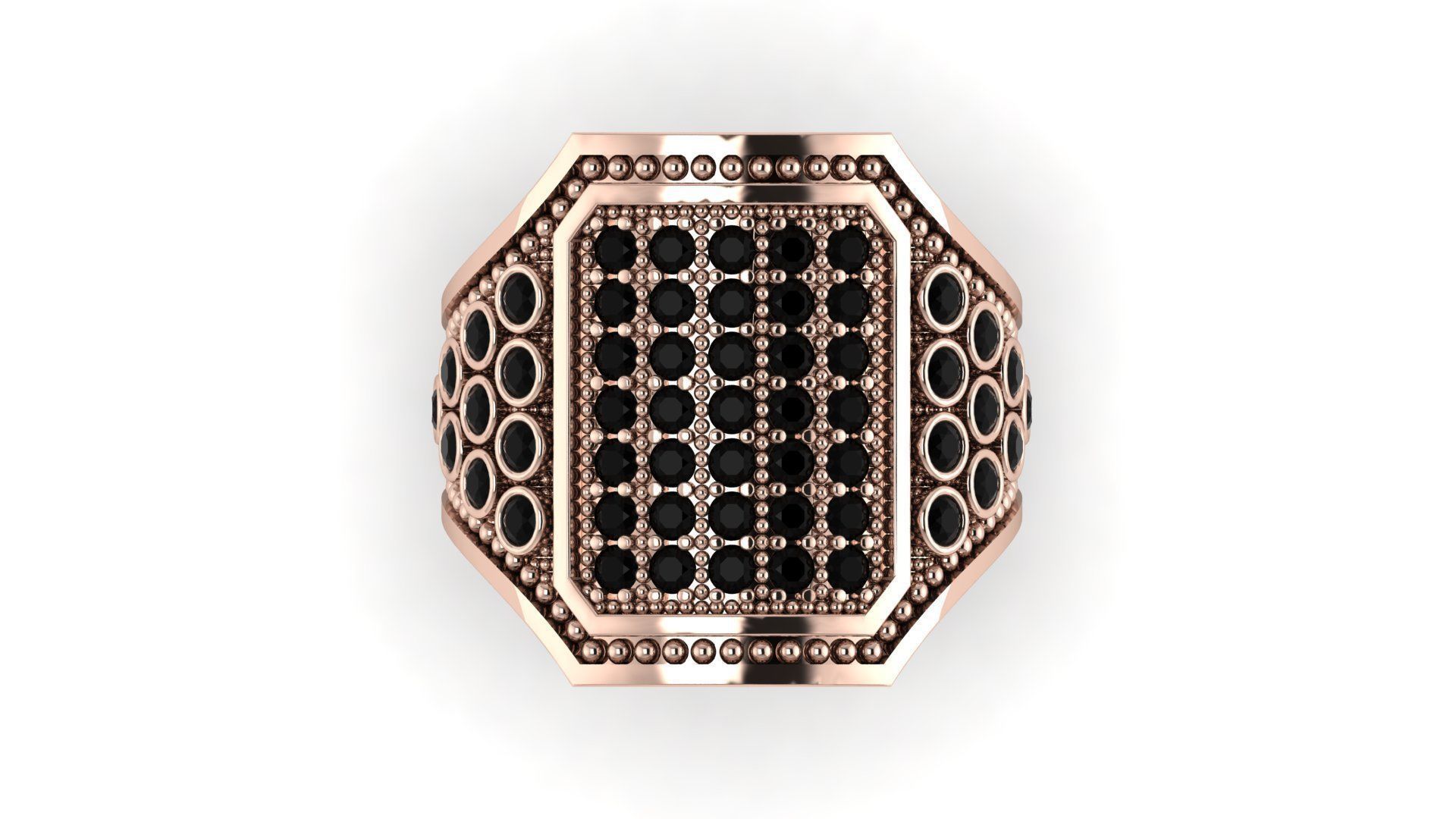  Cluster ring for men 3D print model_8