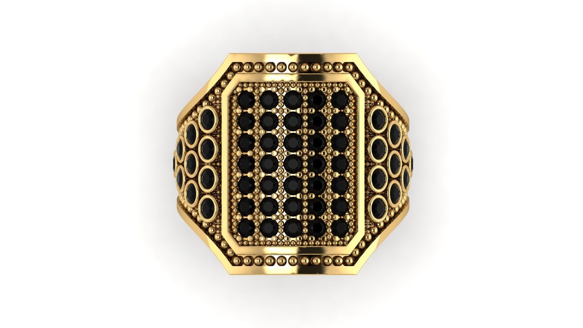  Cluster ring for men 3D print model_6