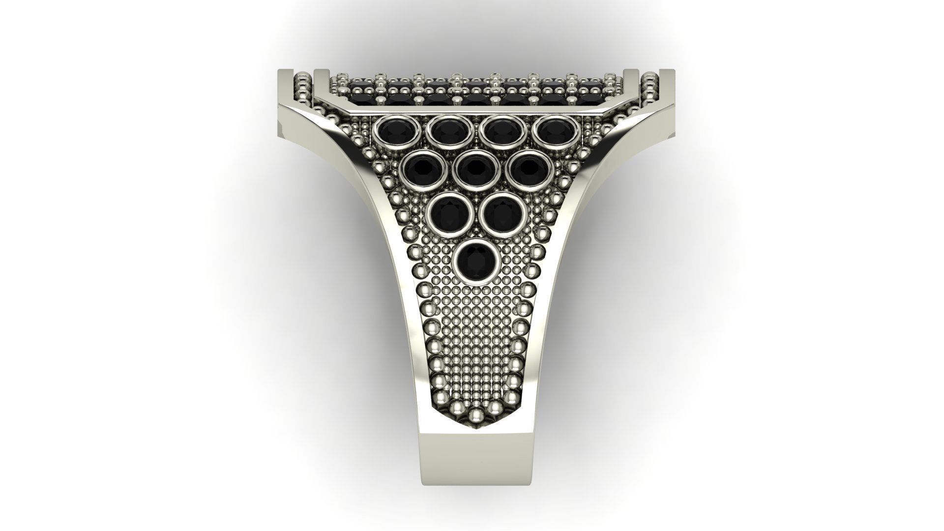  Cluster ring for men 3D print model_10