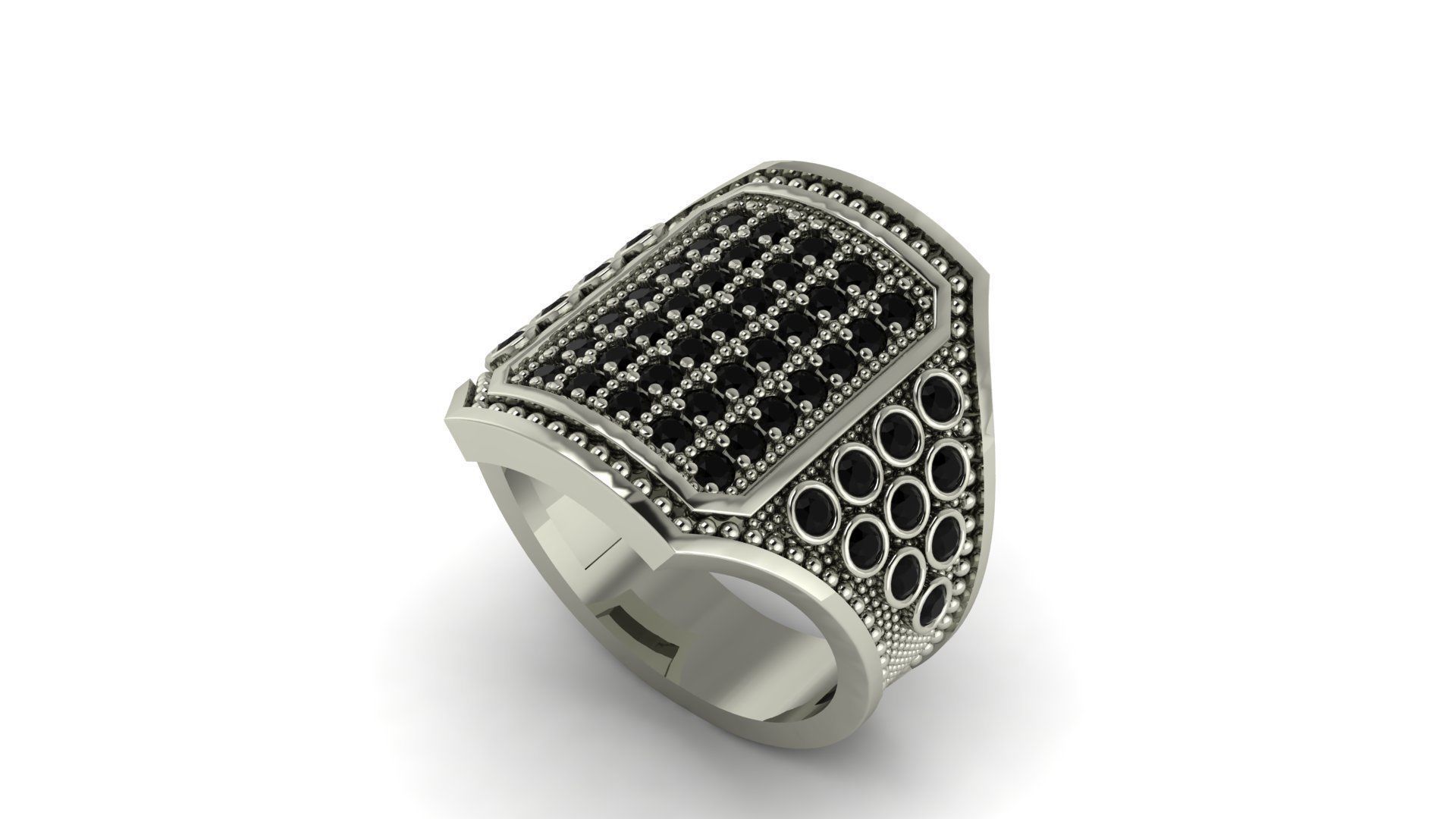  Cluster ring for men 3D print model_1