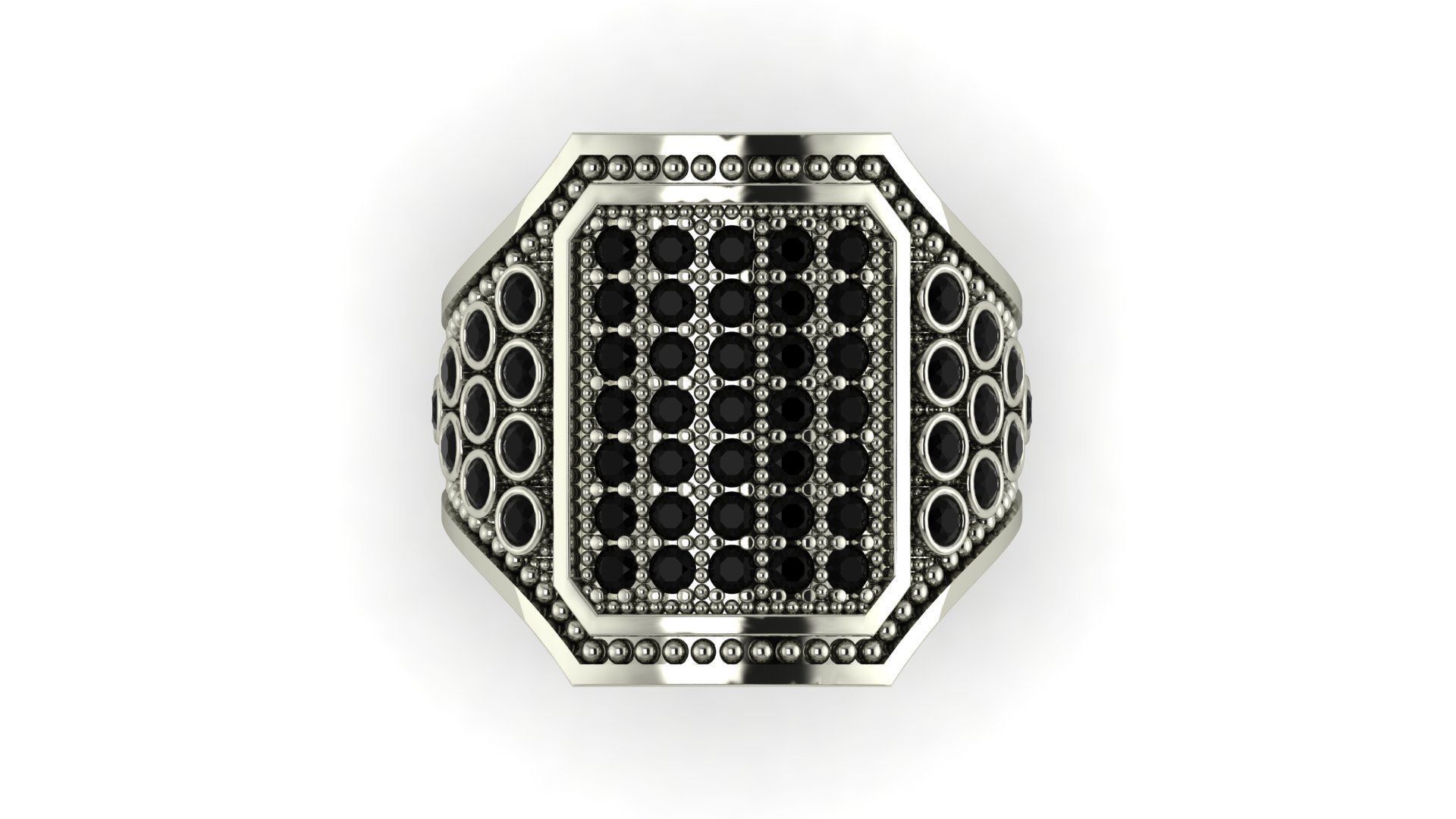  Cluster ring for men 3D print model_7