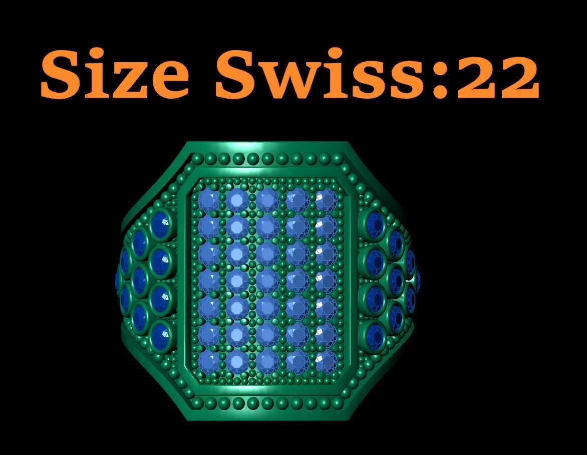  Cluster ring for men 3D print model_13