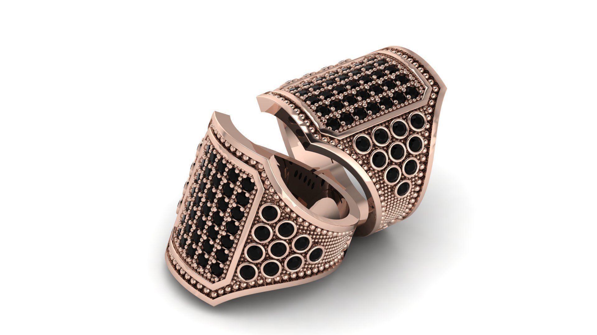  Cluster ring for men 3D print model_5