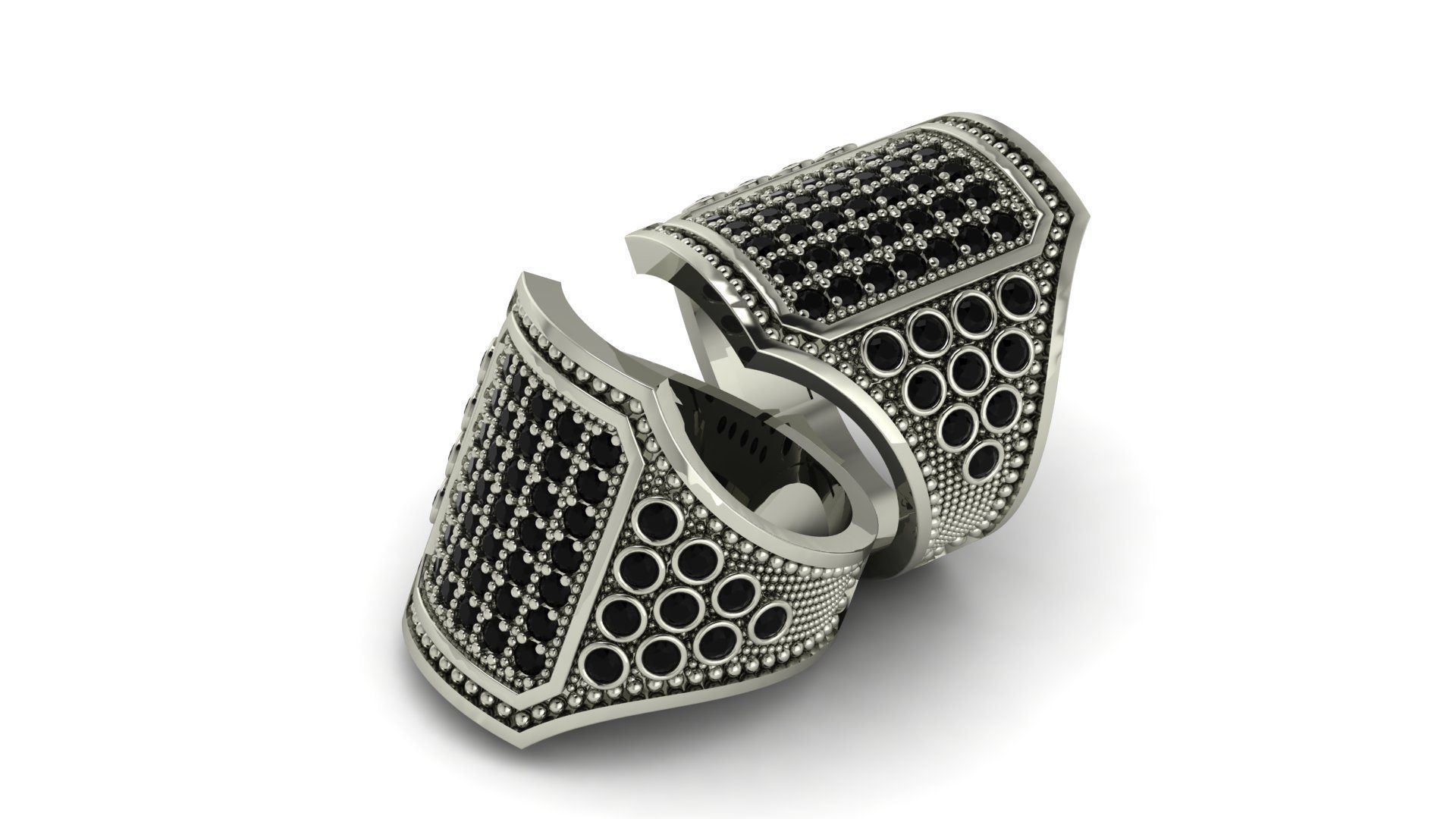  Cluster ring for men 3D print model_4