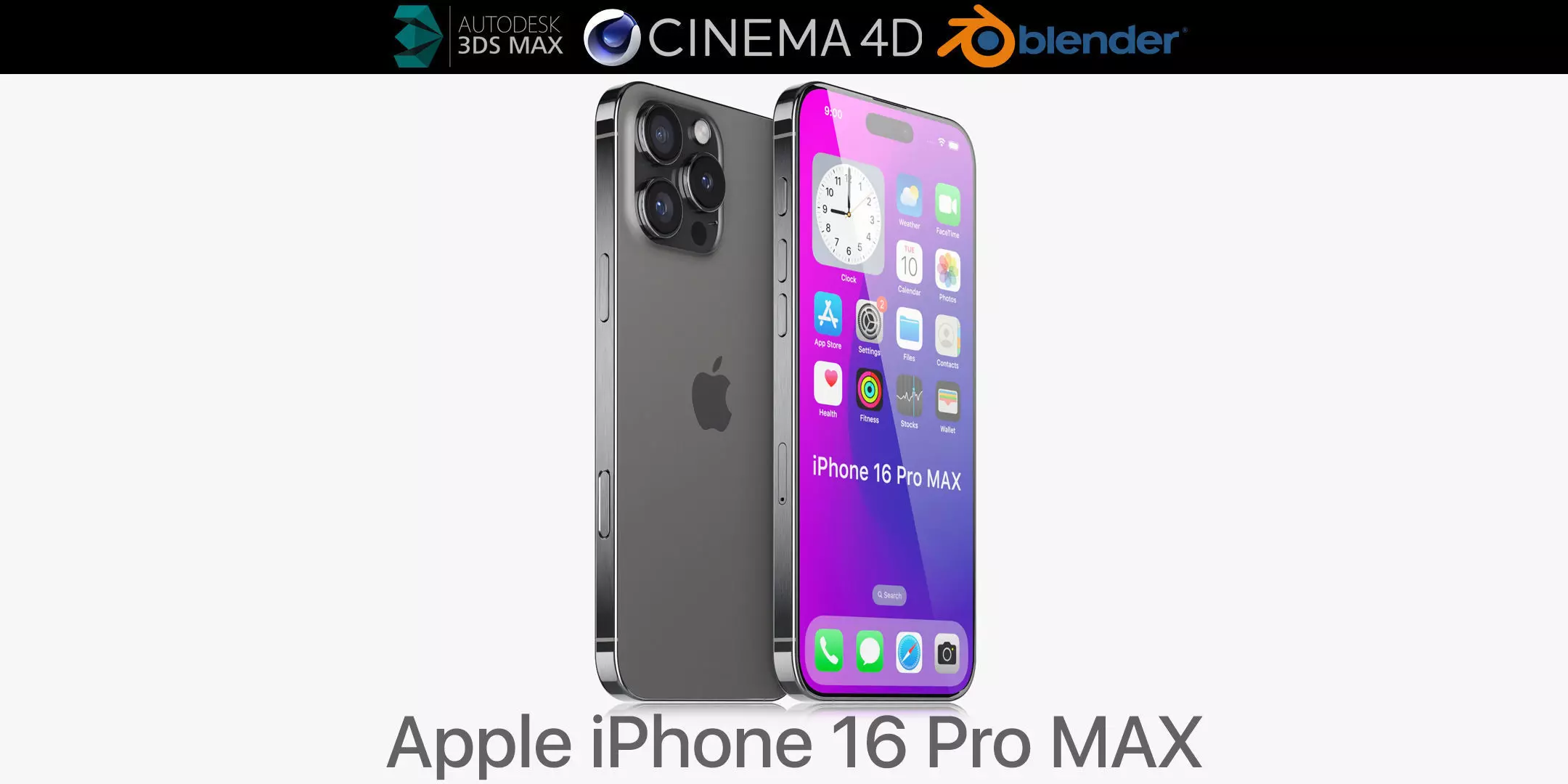 Apple iPhone 16 pro MAX v1 3D model_0