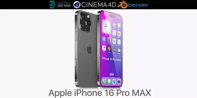 Apple iPhone 16 pro MAX v1 3D model