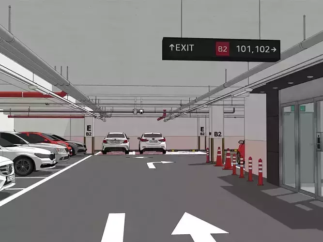 underground parking lot