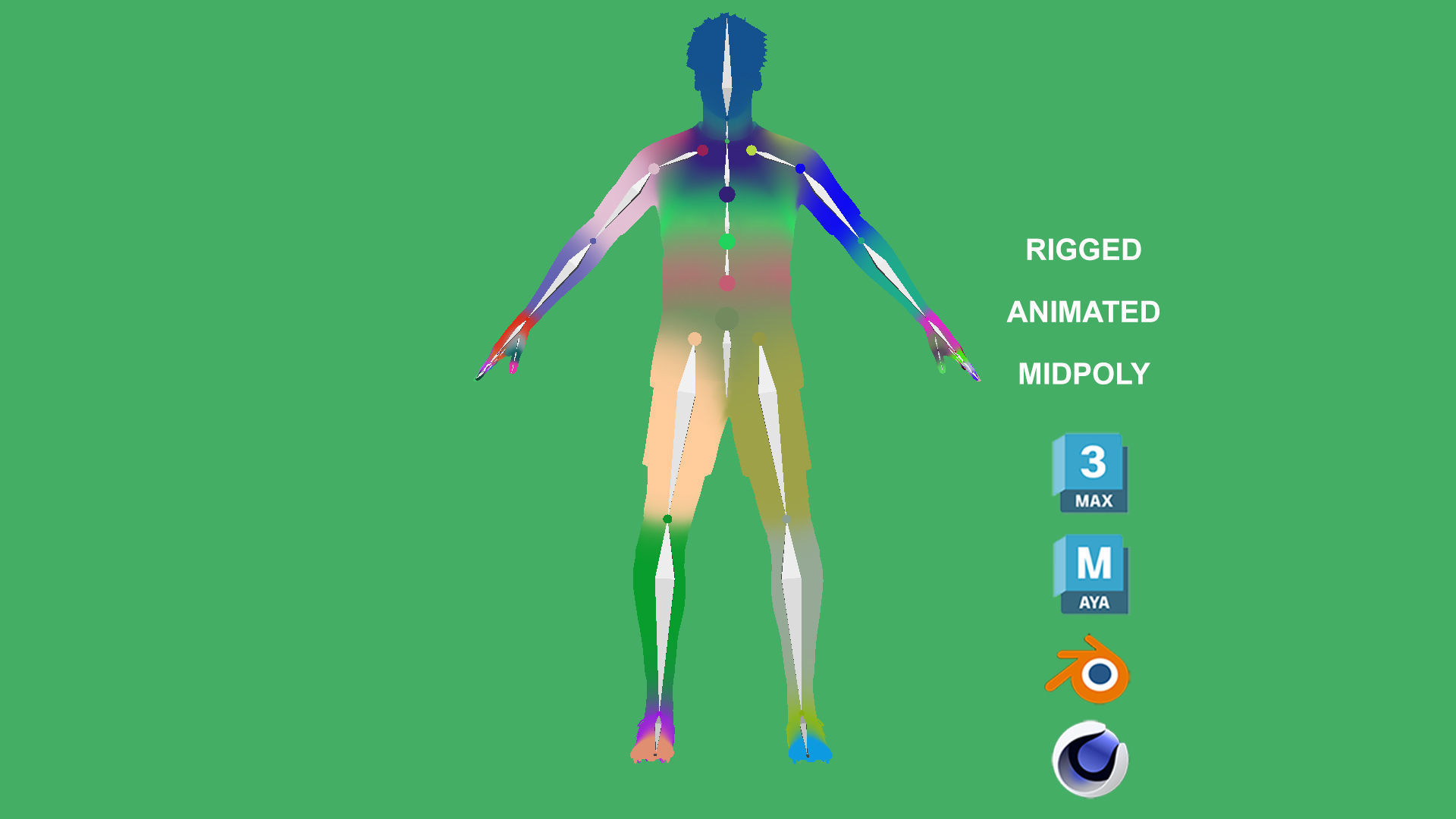 3D Rigged Yunus Musah AC Milan 2024 3D model_2