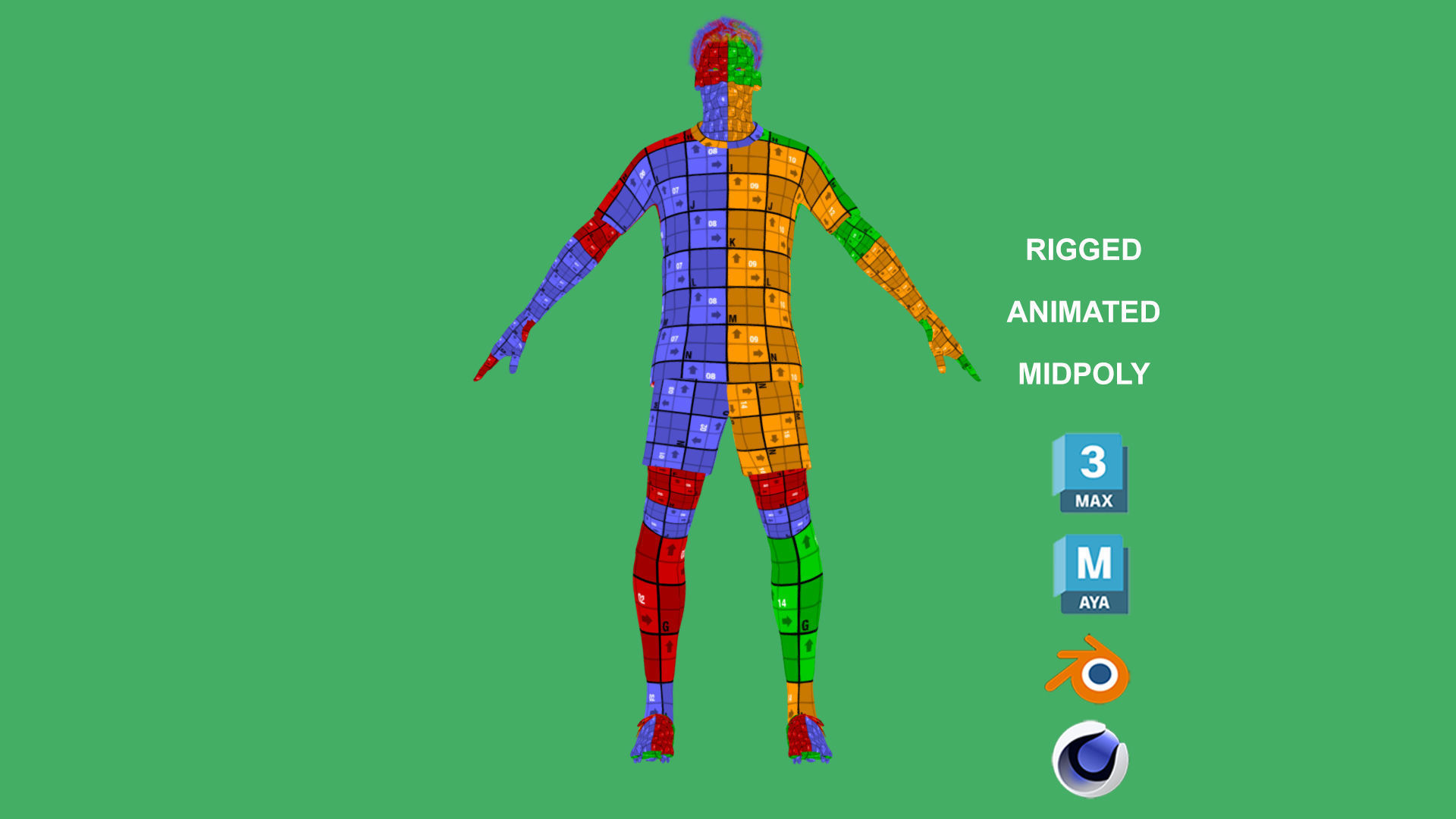 3D Rigged Yunus Musah AC Milan 2024 3D model_5