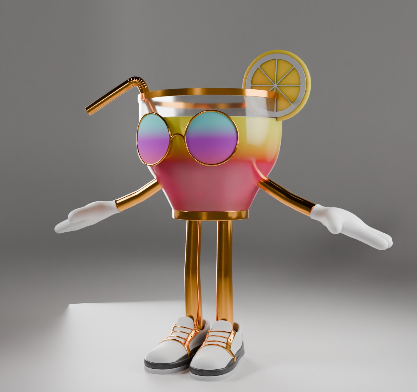 Cocktail Character 3D model_2