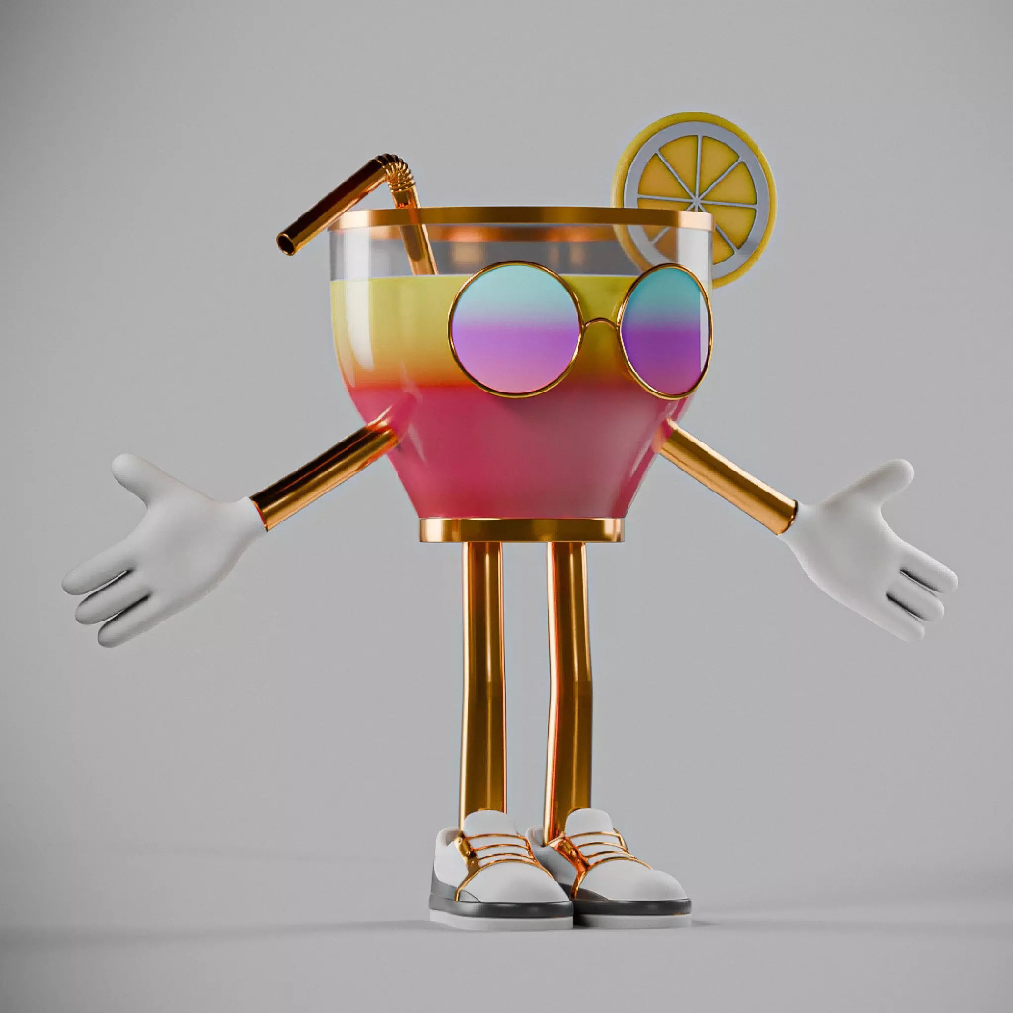 Cocktail Character 3D model_0