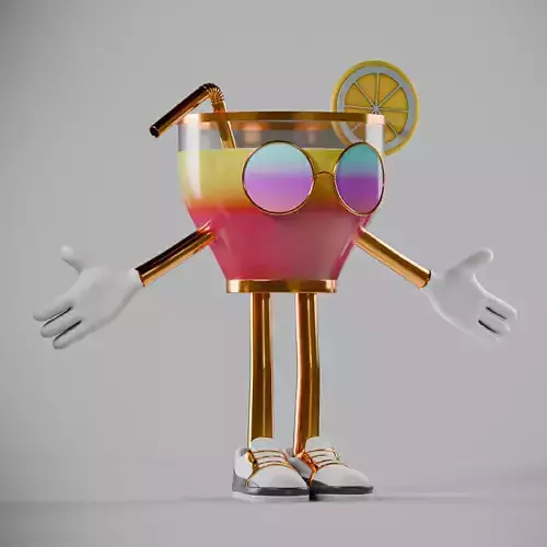 Cocktail Character 3D model
