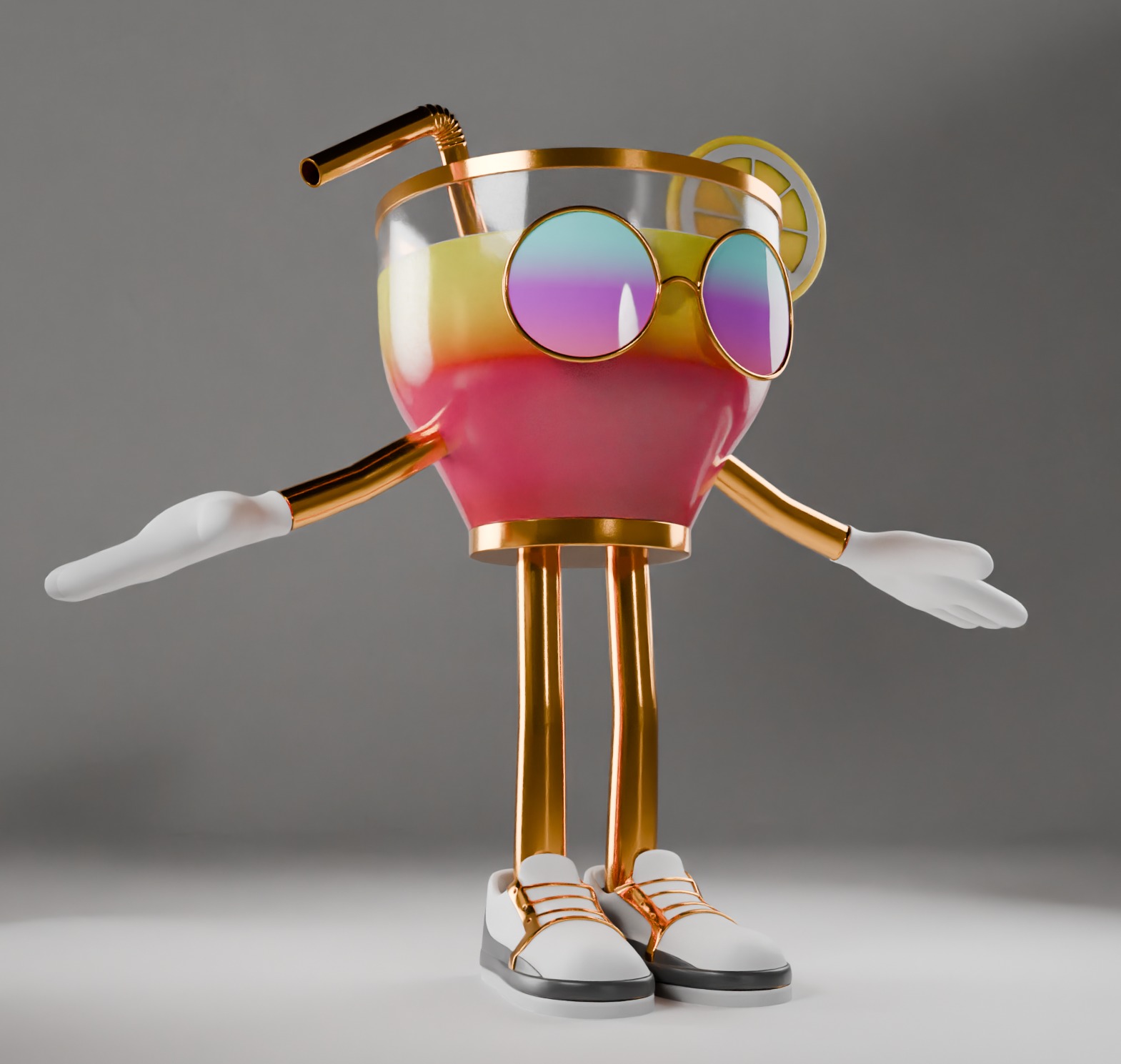 Cocktail Character 3D model_1