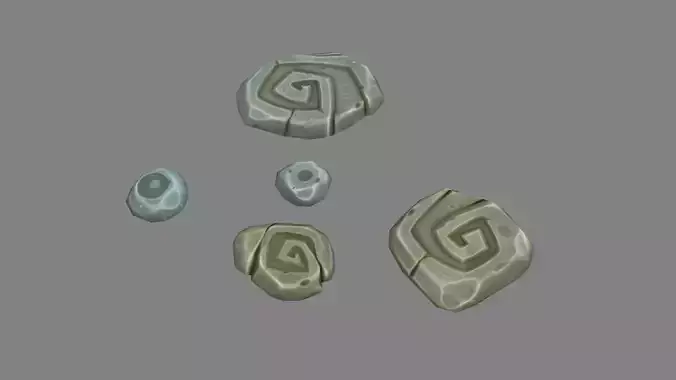 Cartoon runestone - Magic Stone