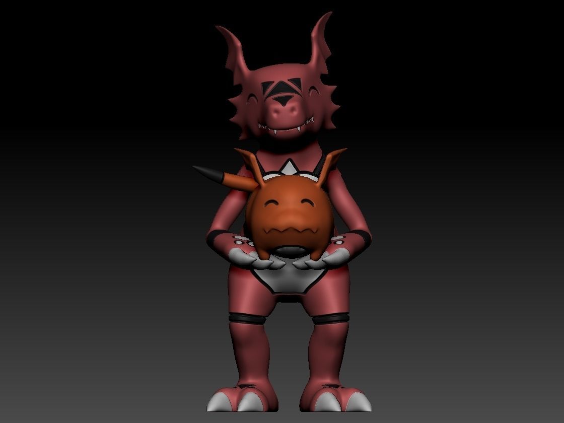 Guilmon 3D print model_1