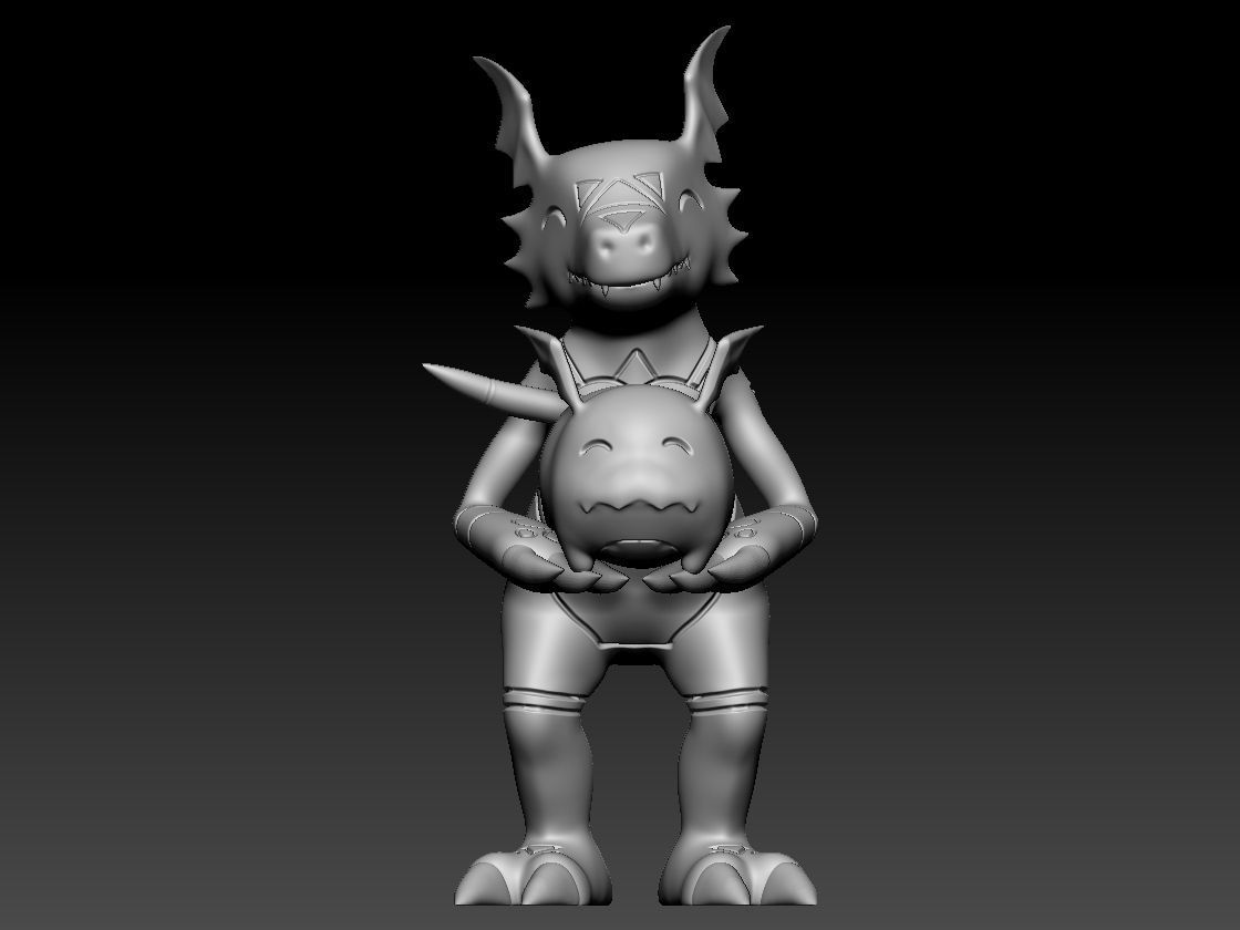 Guilmon 3D print model_2
