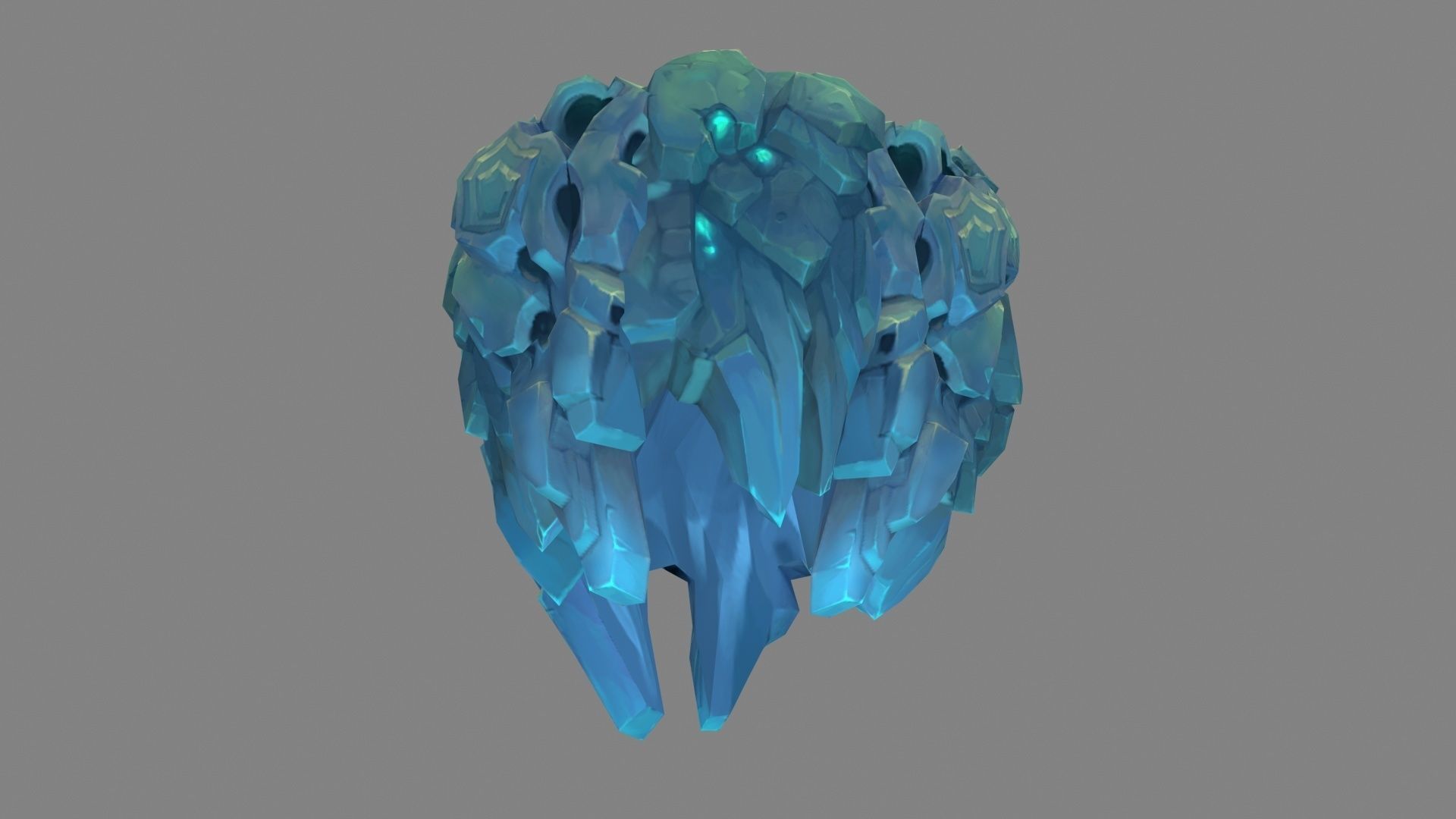 Suspended stone - Floating rock - Magic Stone - Taihu stone Low-poly 3D model_3