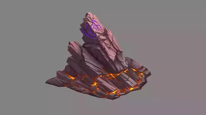 Magic Rune Stone - Magma stone - volcanic rock