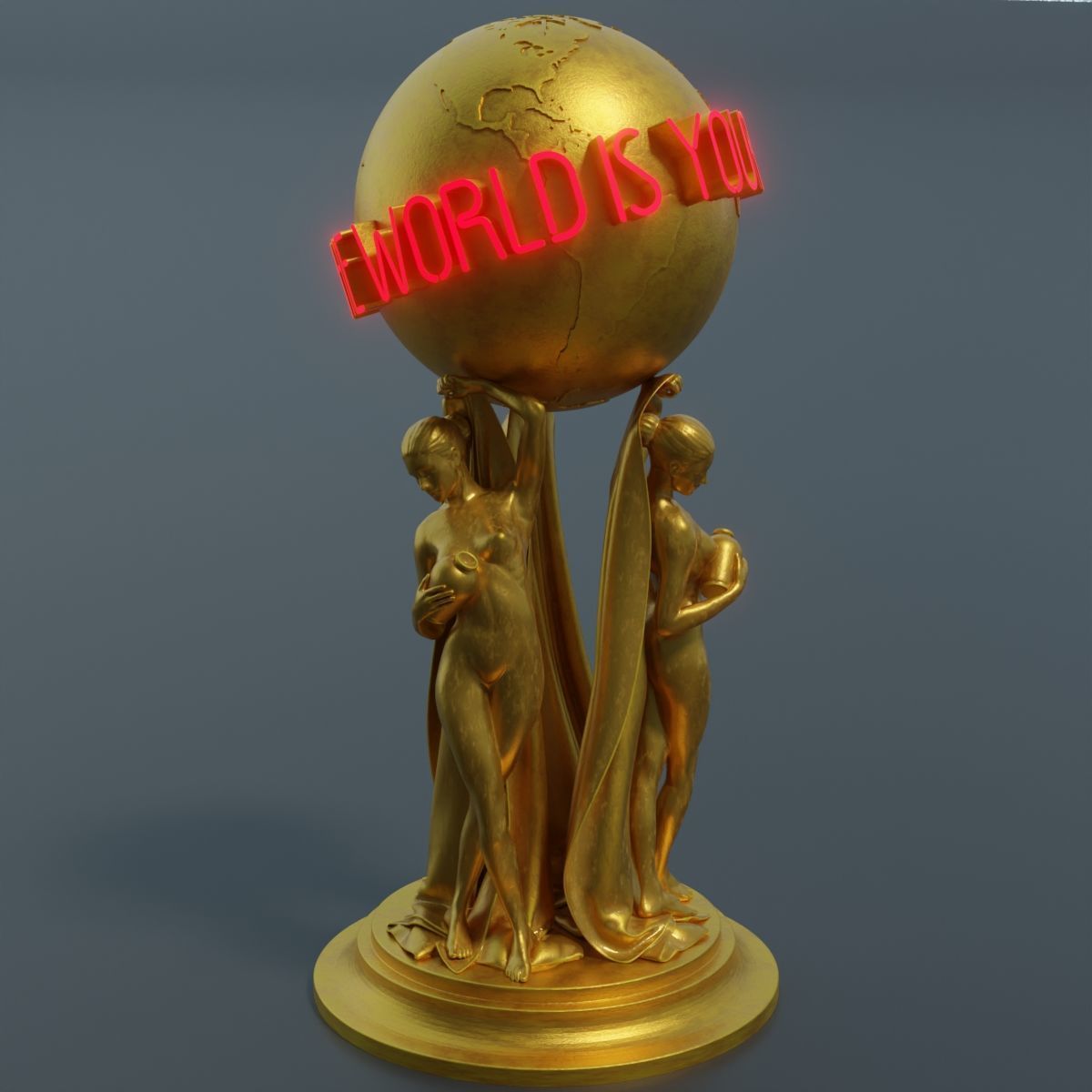 The World Is Yours Scarface Sculpture v1 3D model 3D printable | CGTrader, image size:1200x1200