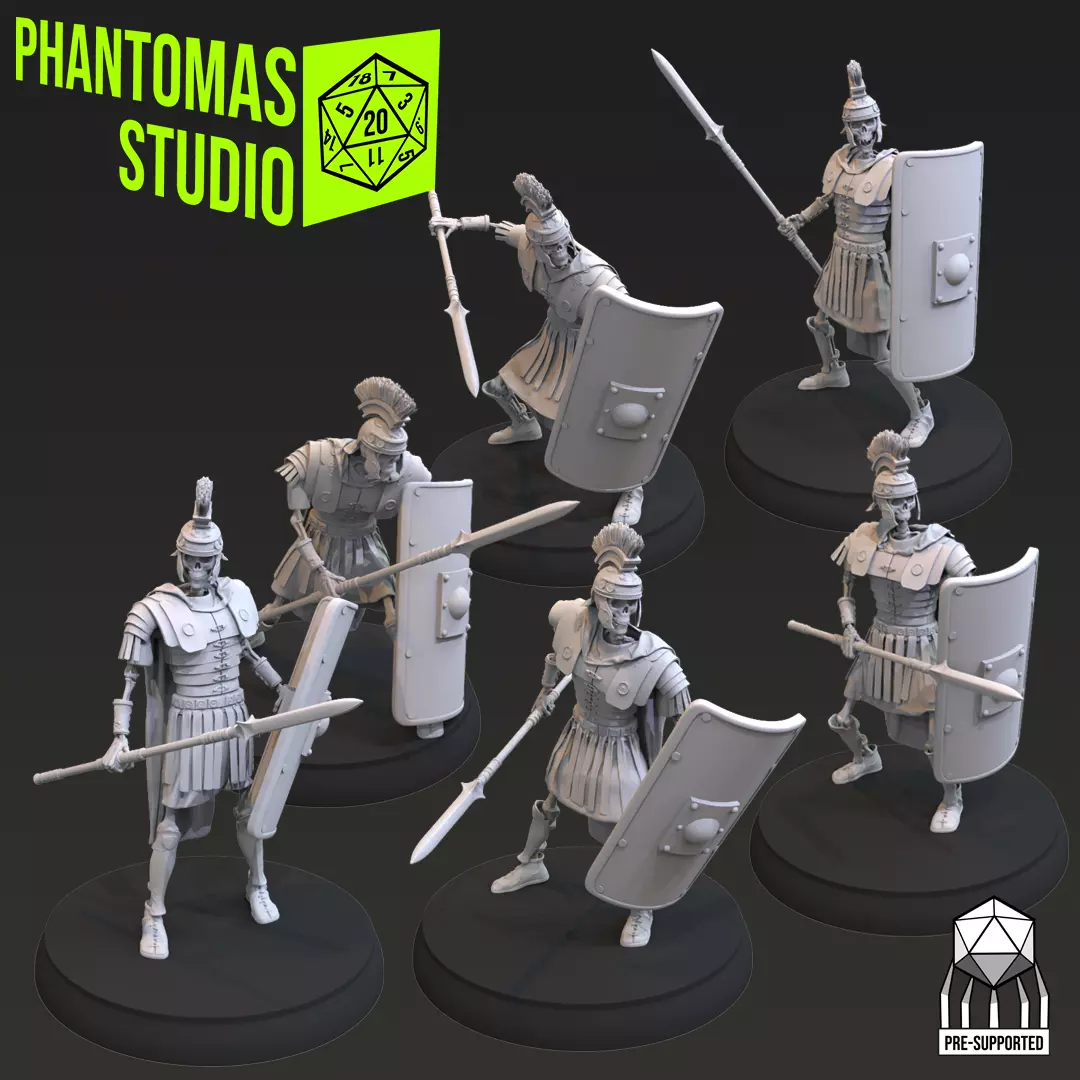 Skeleton Soldiers 3D print model_0